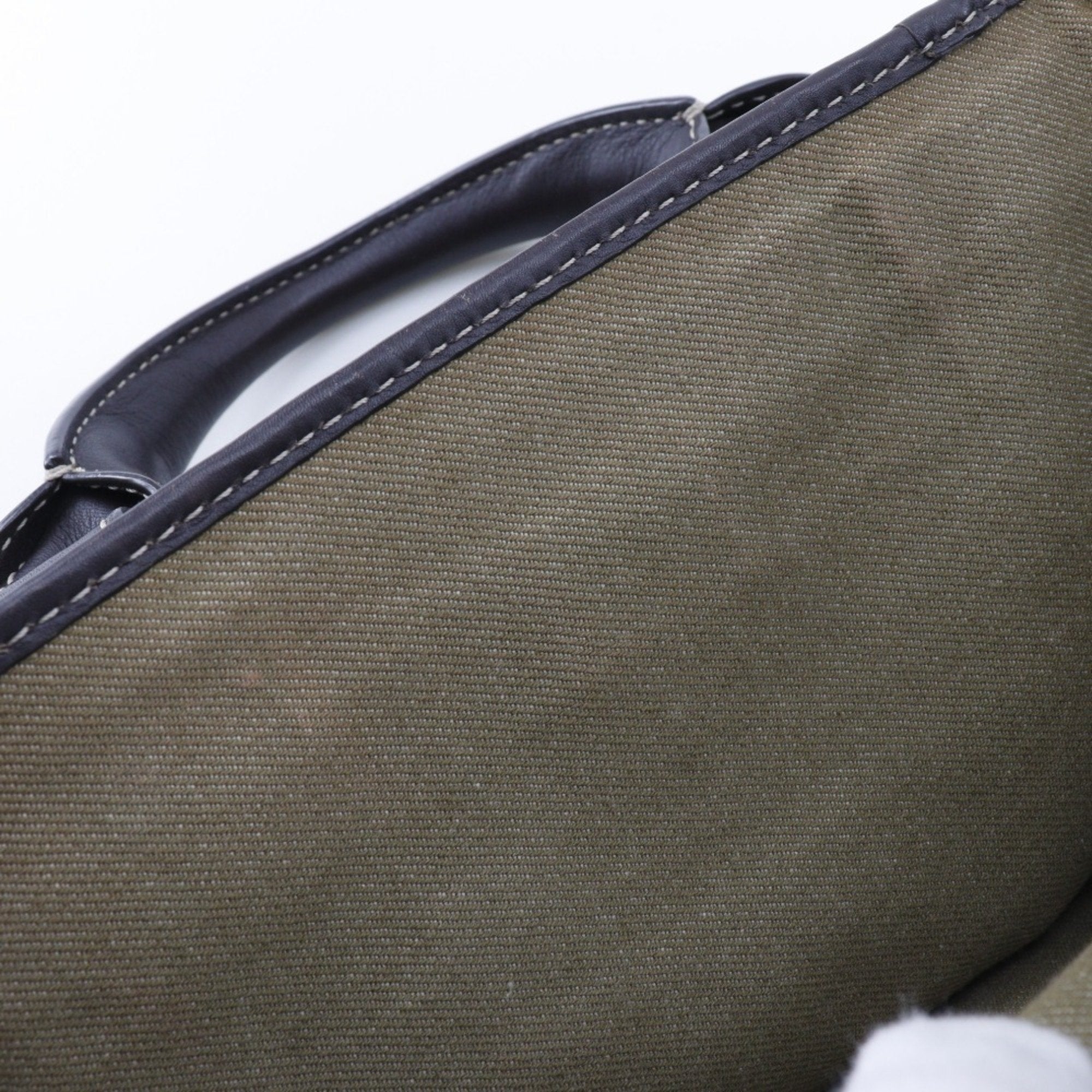 Celine Khaki Canvas Handbag