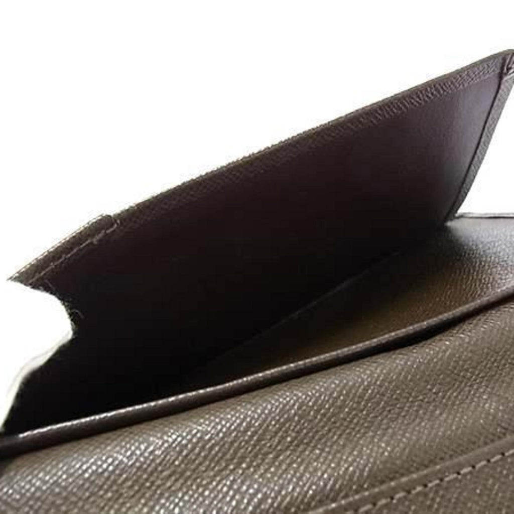 Louis Vuitton Brown Grizzly Taiga Leather Long Wallet