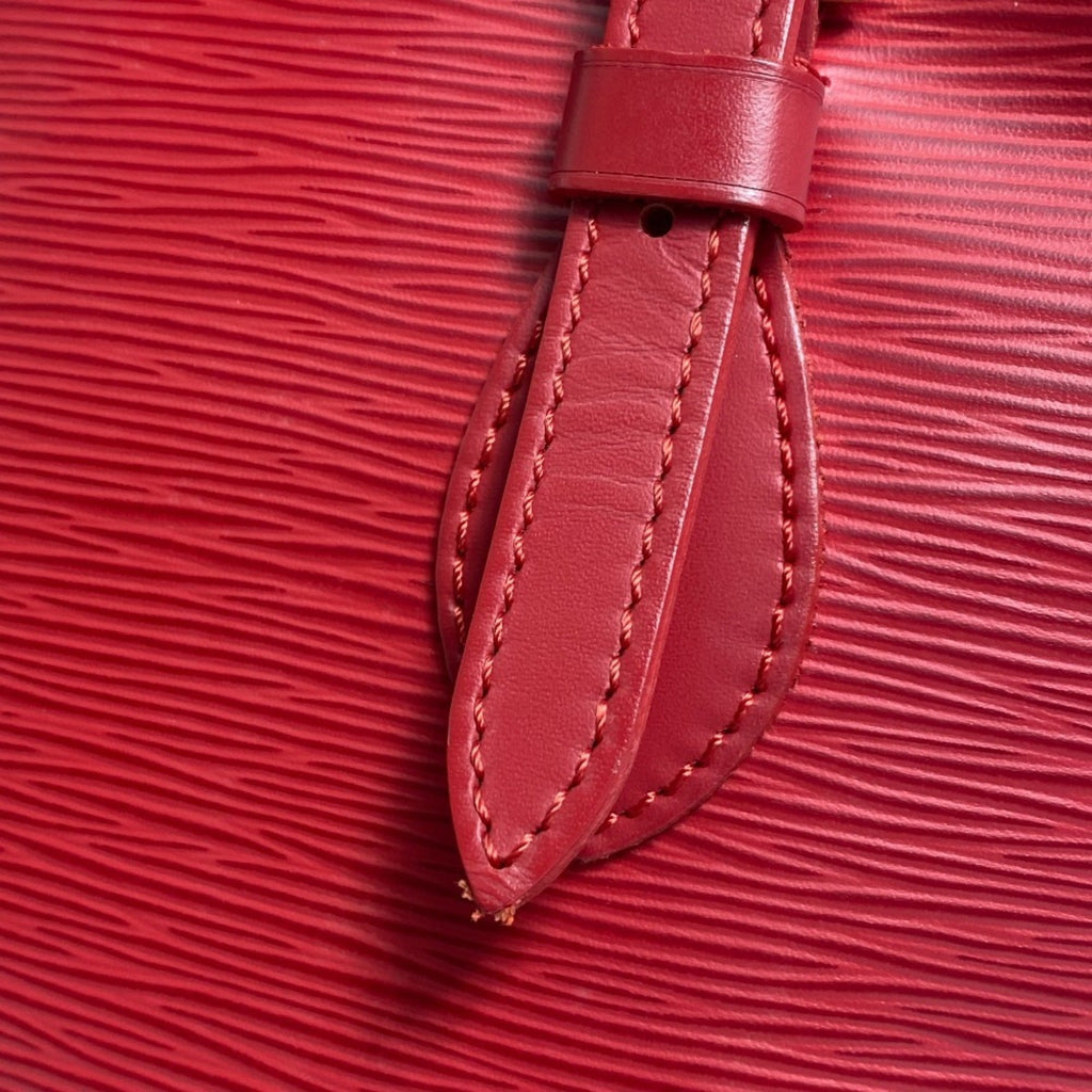 Louis Vuitton Red Color Rouge Epi Leather Pouch Shoulder Bag