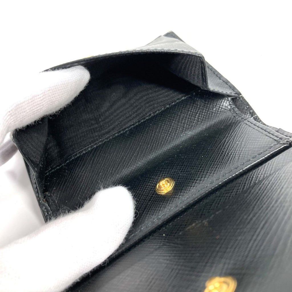 Prada Black Leather Wallet (Bi-Fold)