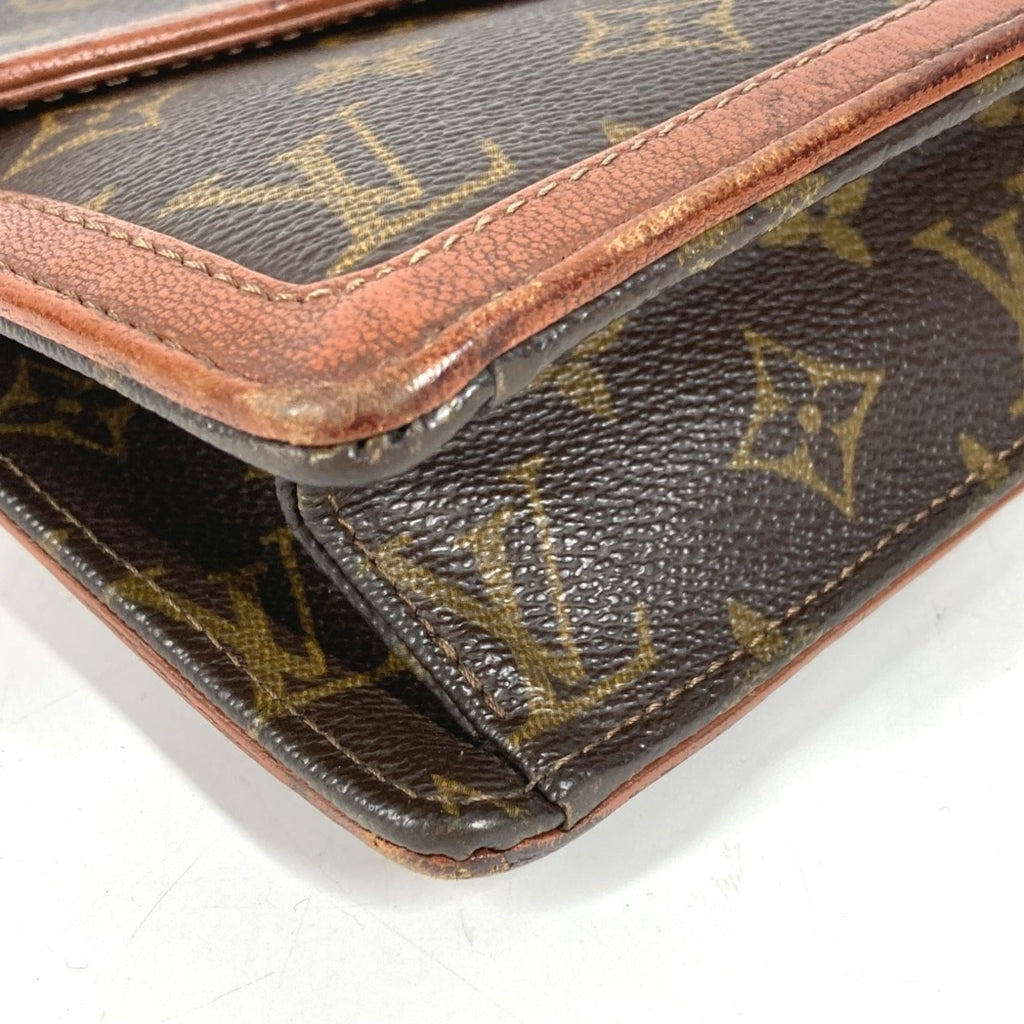 Louis Vuitton Brown Monogram Canvas Clutch Bag Pochette Pouch