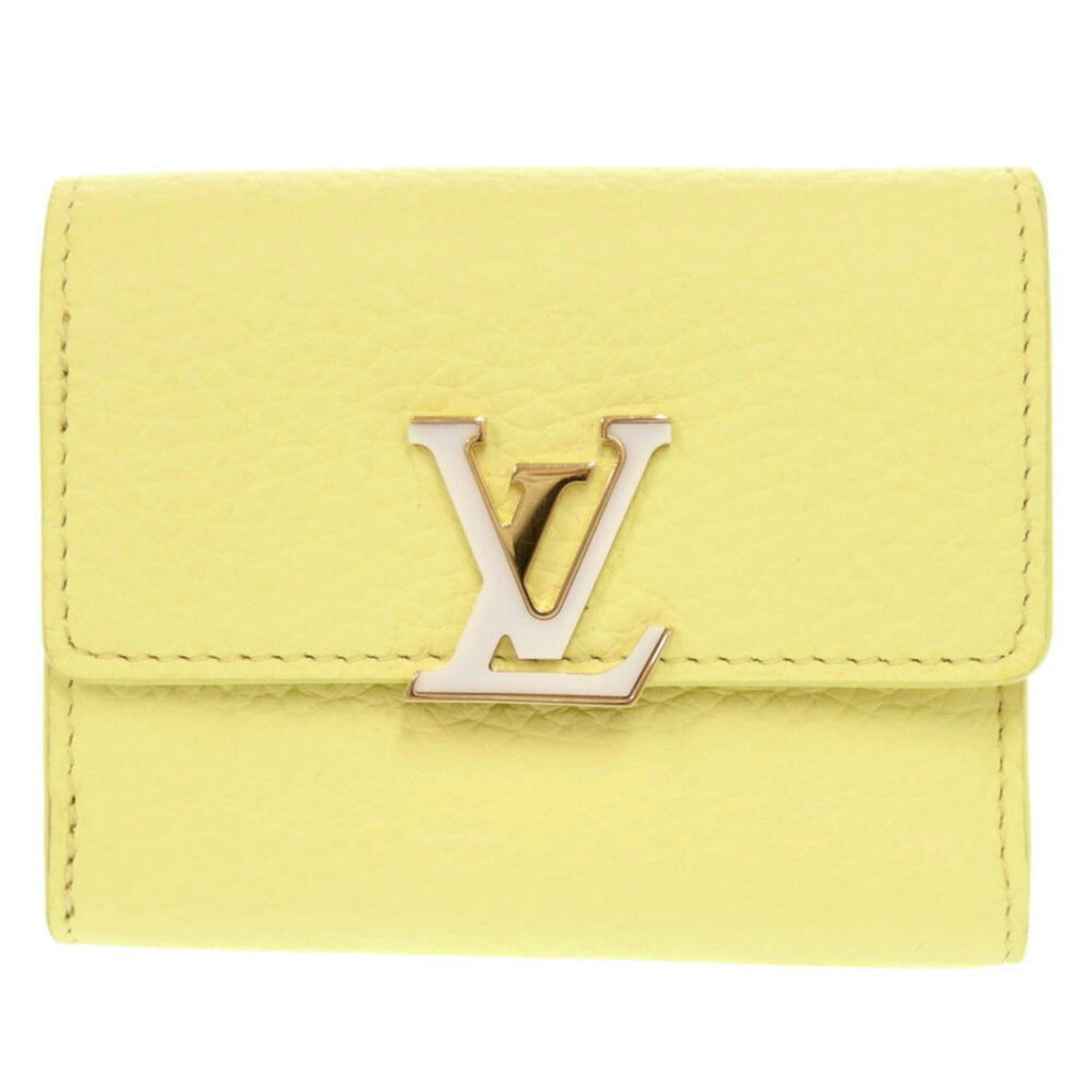 Louis Vuitton Yellow Leather Wallet (Tri-Fold)
