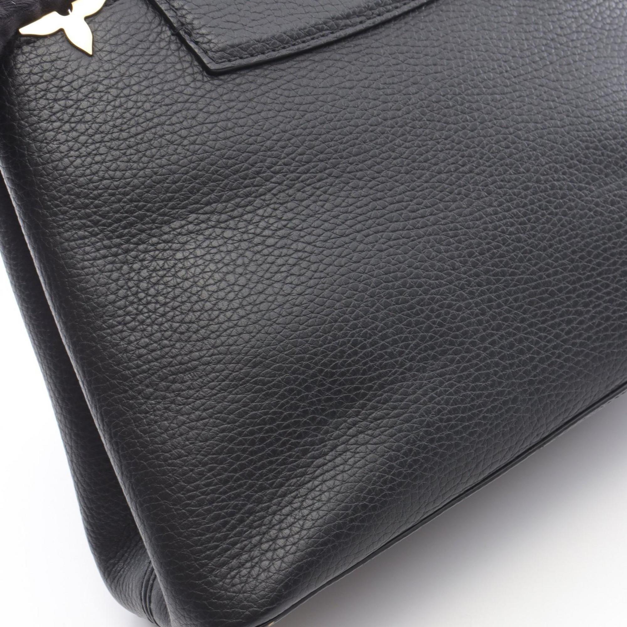 Louis Vuitton Black Leather Handbag