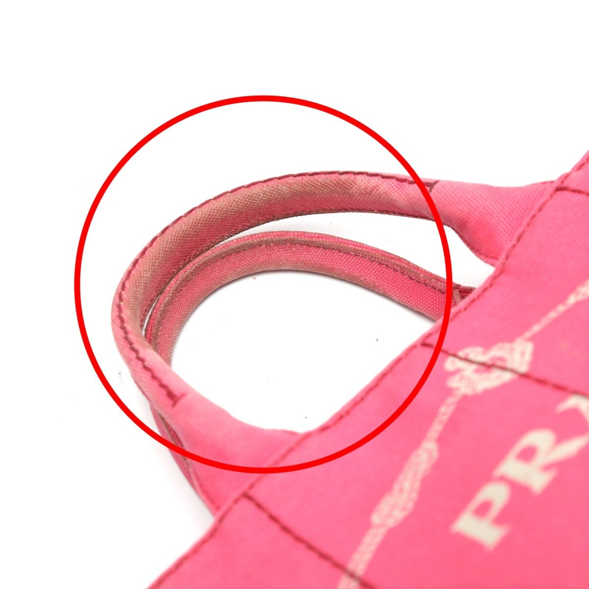 Prada Pink Canvas Tote Bag