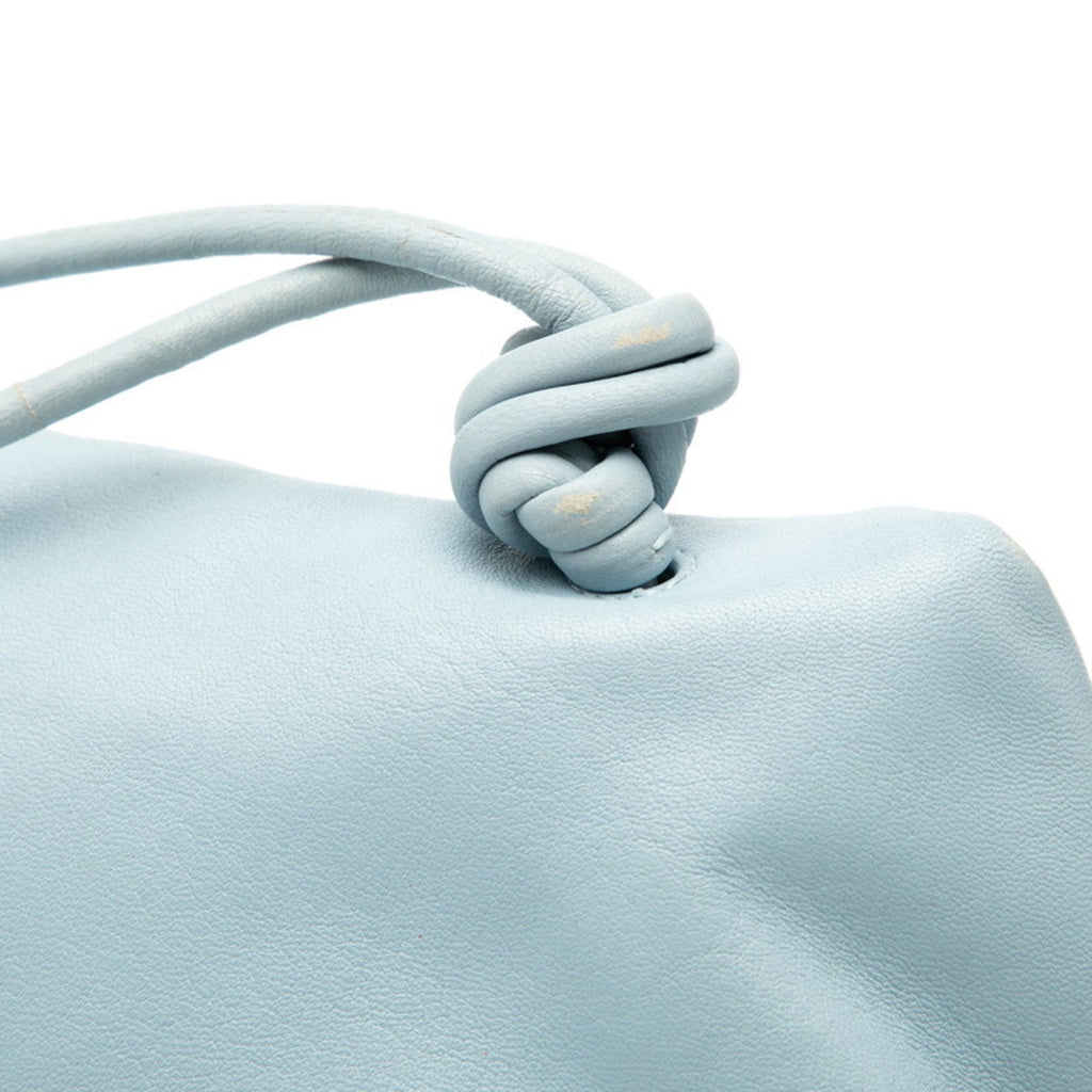 Bottega Veneta Light Blue Leather Clutch Bag