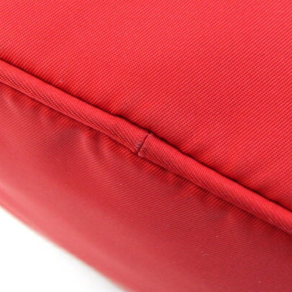 Prada Red Color Nylon Leather Handbag Pouch