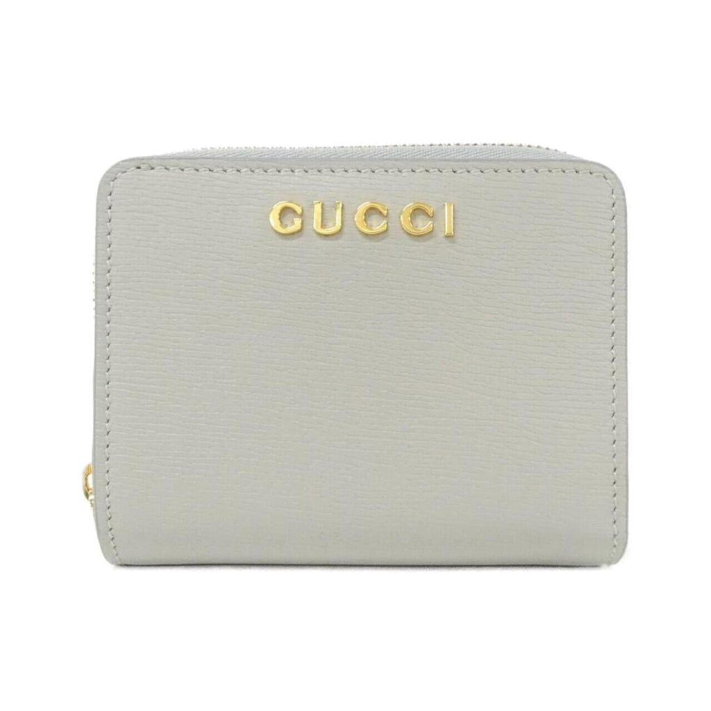 Gucci Gold Gray Light Gray Leather Wallet (Bi-Fold) (Pre-Owned)