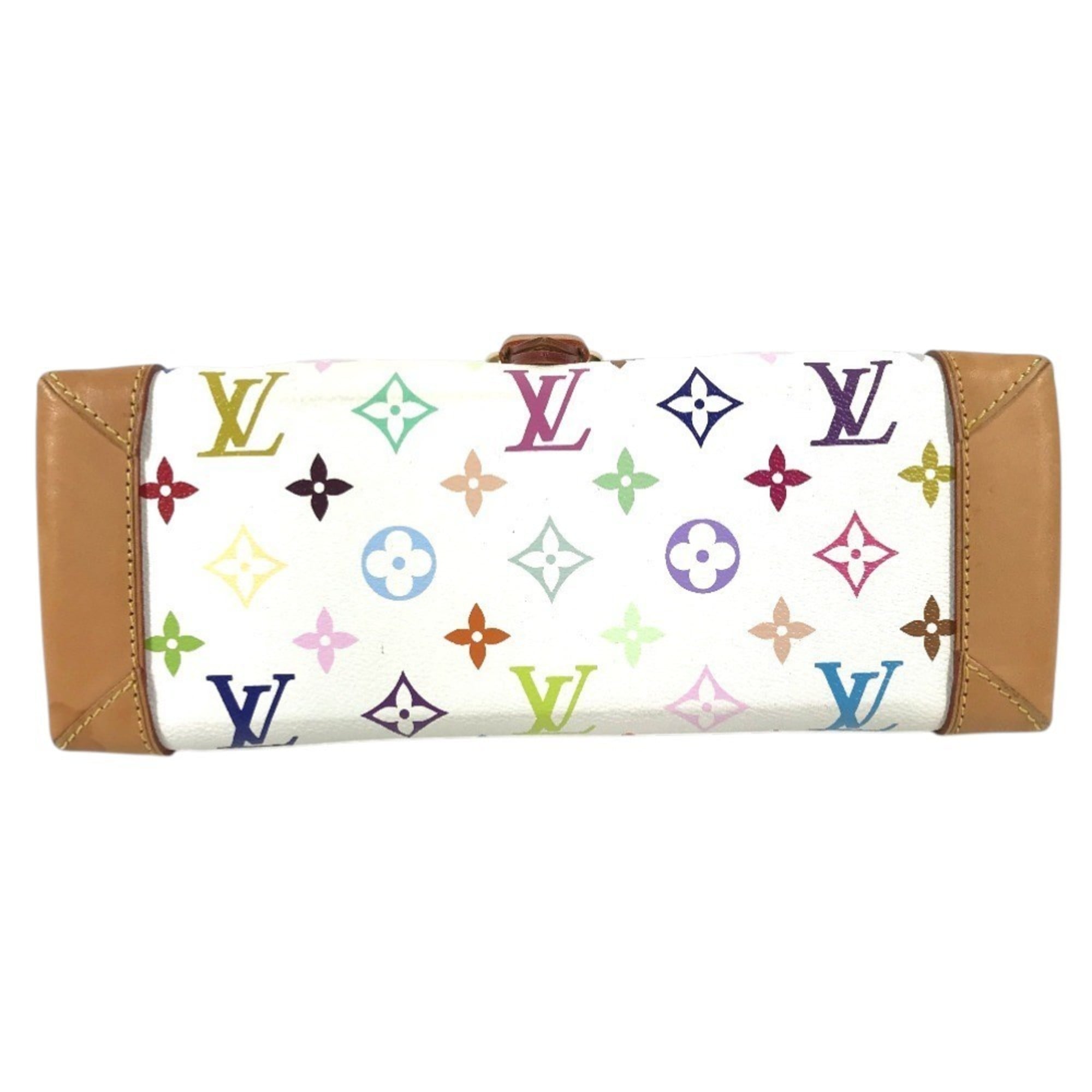 Louis Vuitton Blanc Multi-Color White Yellow Monogram Multicolore Canvas Handbag Shoulder Bag