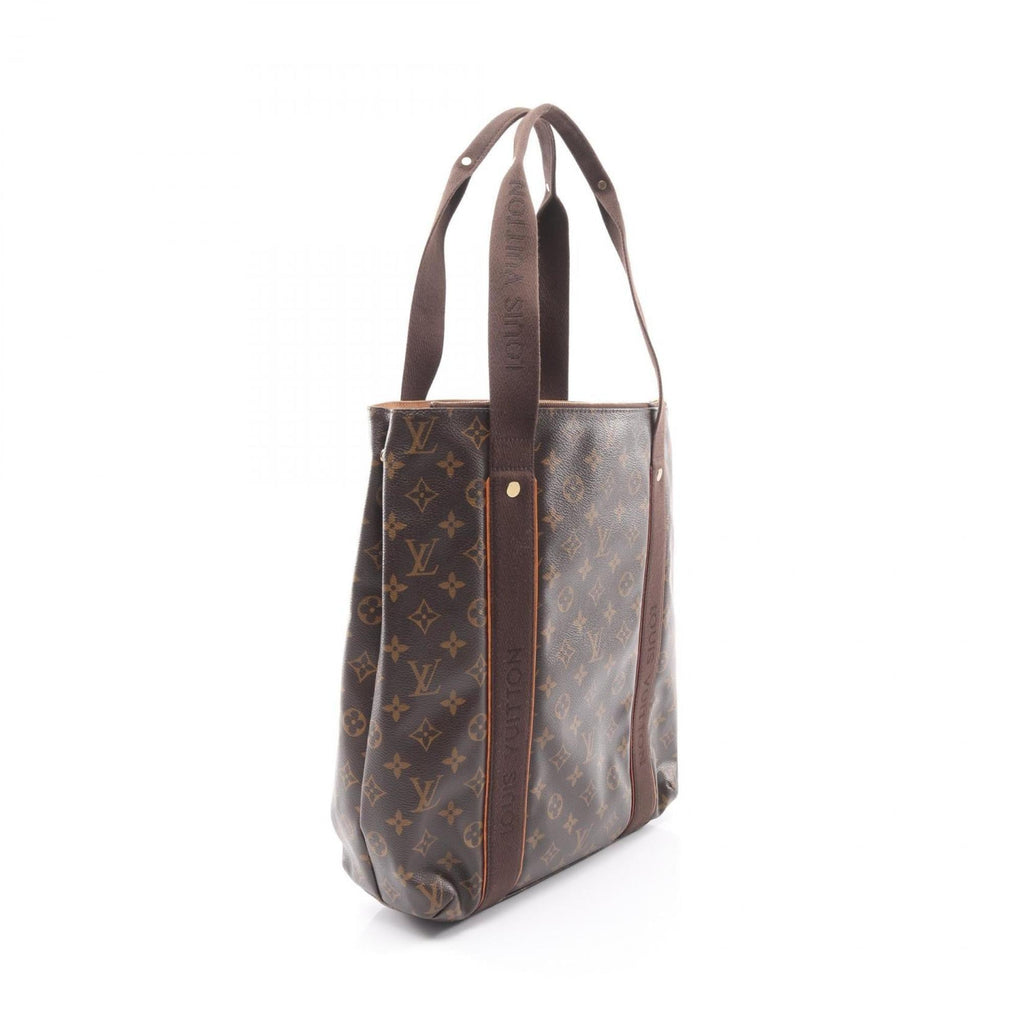 Louis Vuitton Brown Coated Canvas Leather Tote Bag