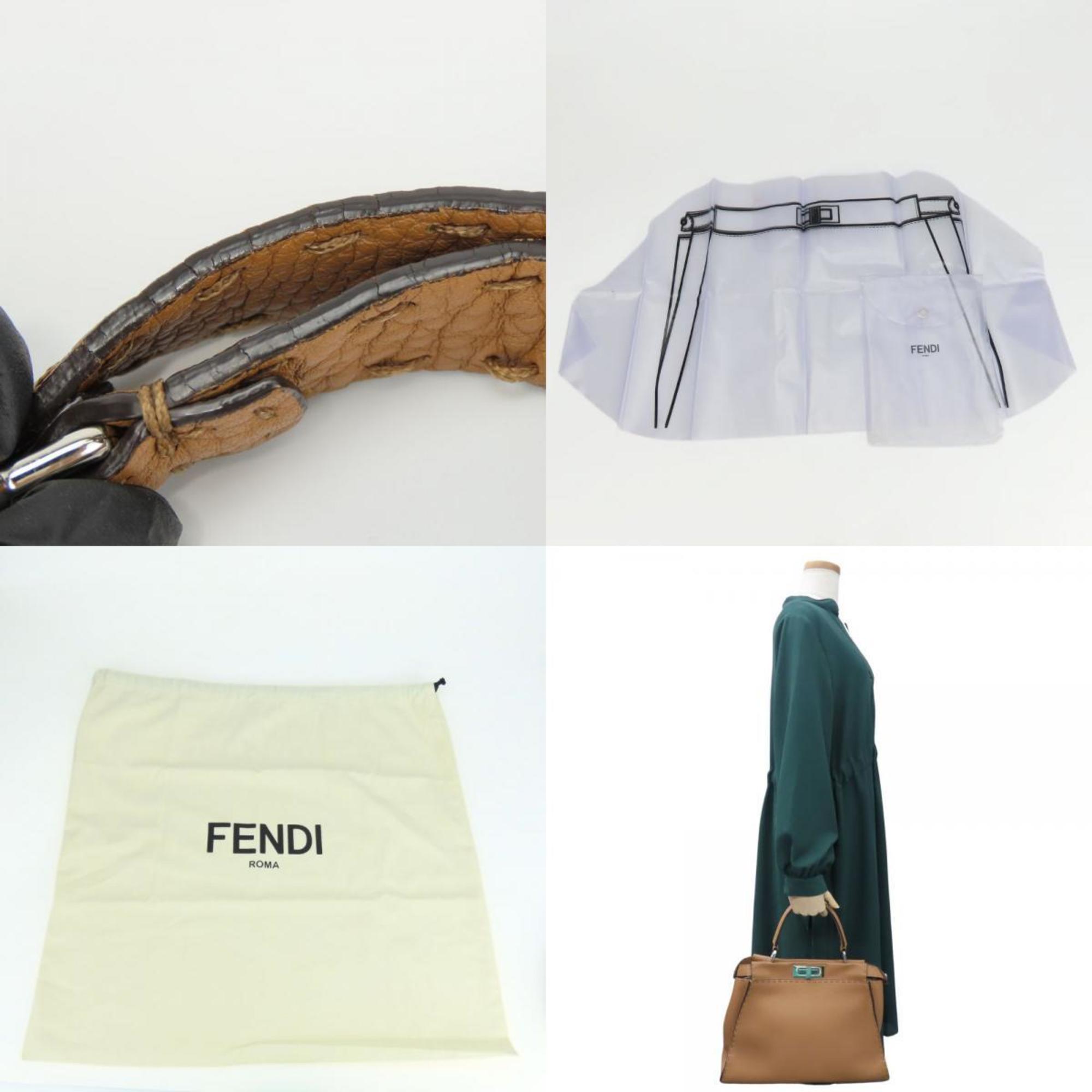 Fendi Brown Leather Handbag Shoulder Bag