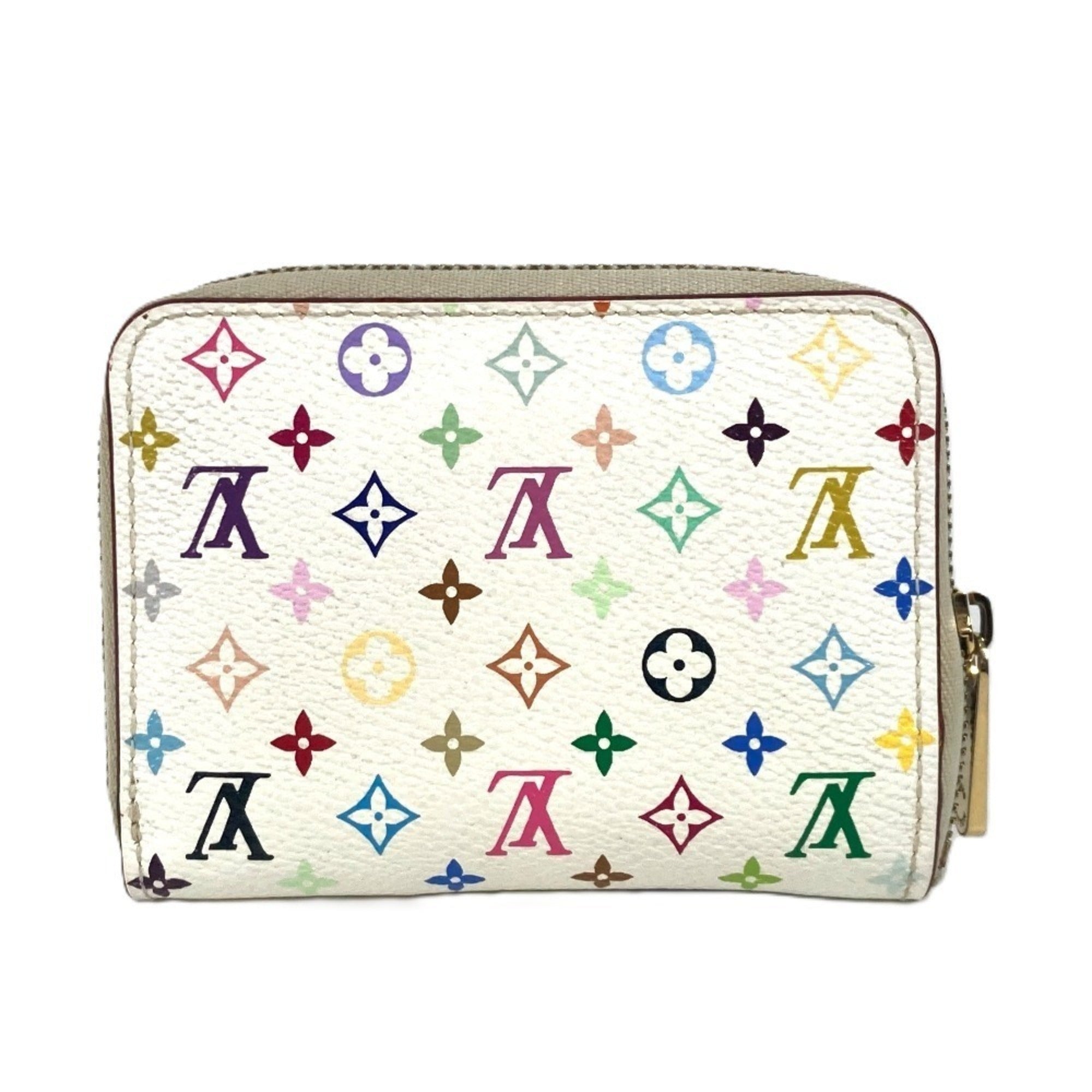Louis Vuitton Monogram Multicolore Litchi White Monogram Multicolore Coin Purse/Coin Case