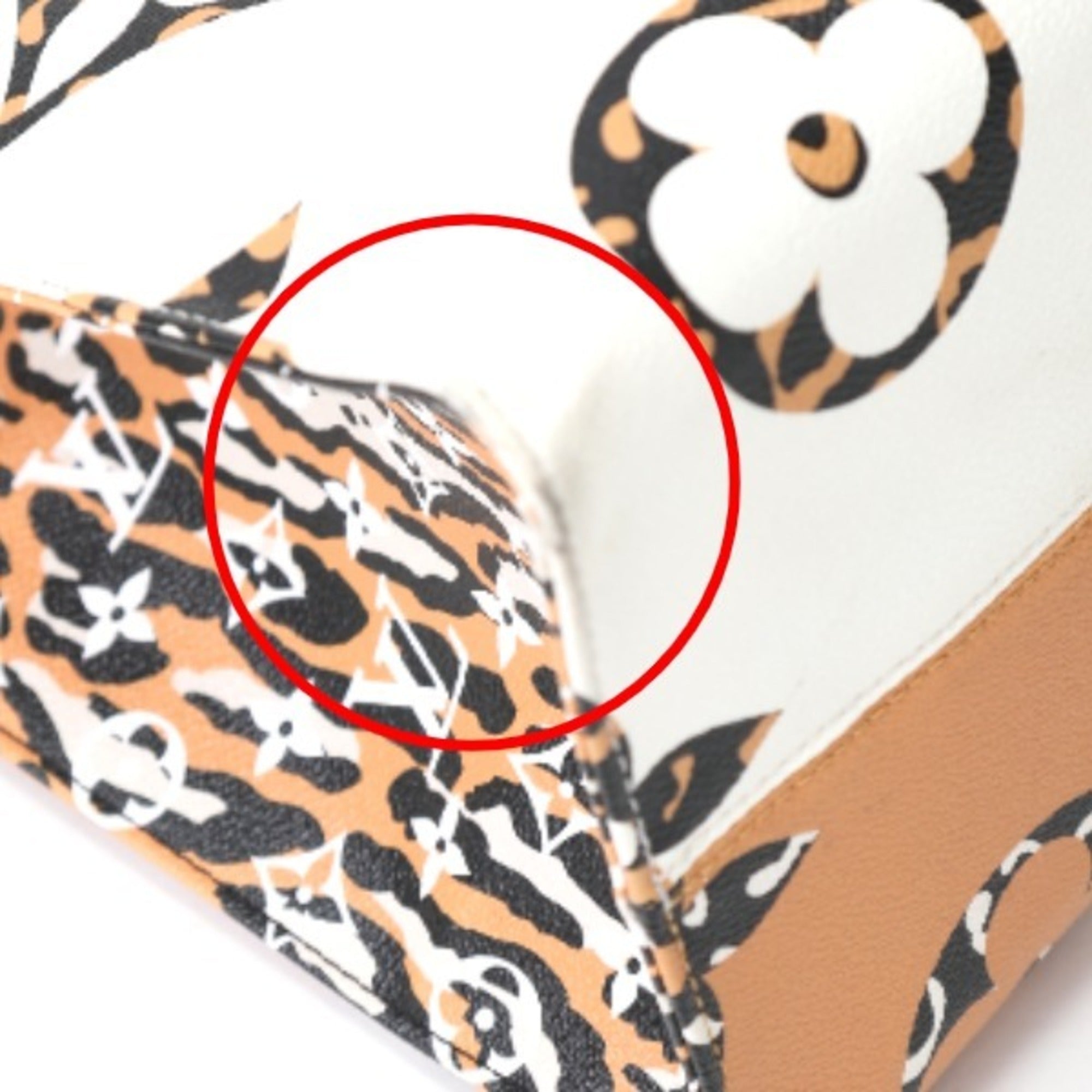 Louis Vuitton Orange White Tote Bag