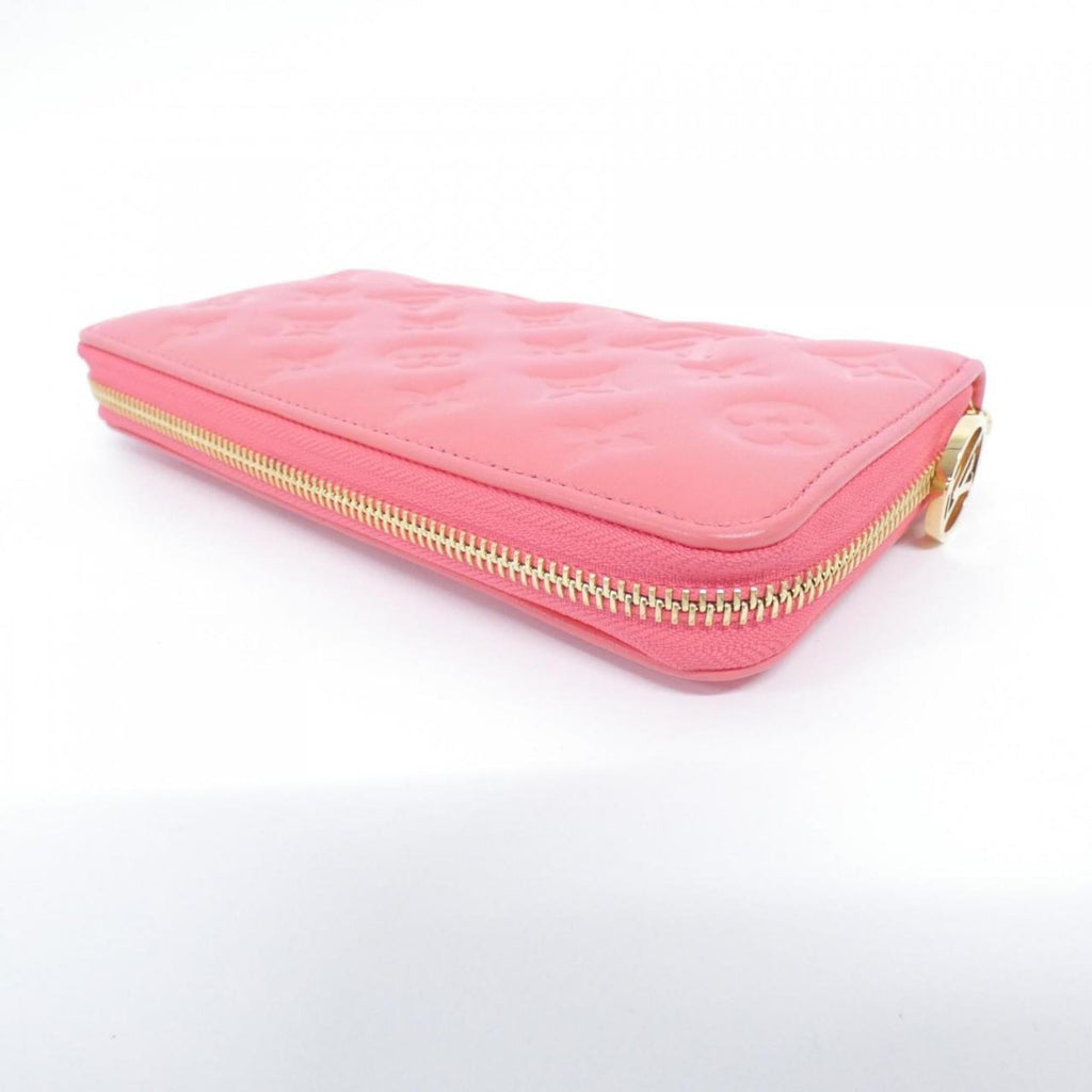 Louis Vuitton Gold Pink Leather Long Bill Wallet