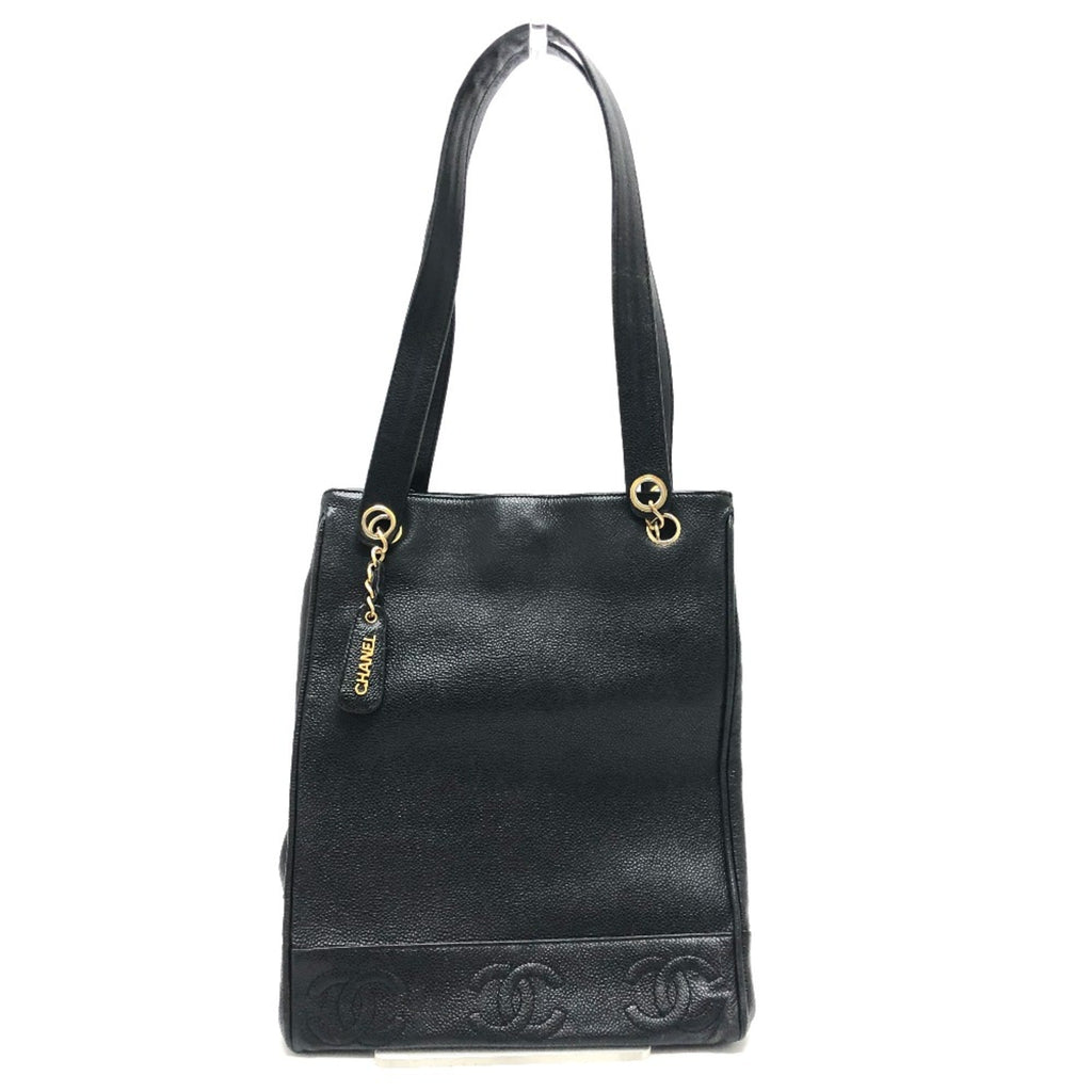 Chanel Black Leather Tote Bag
