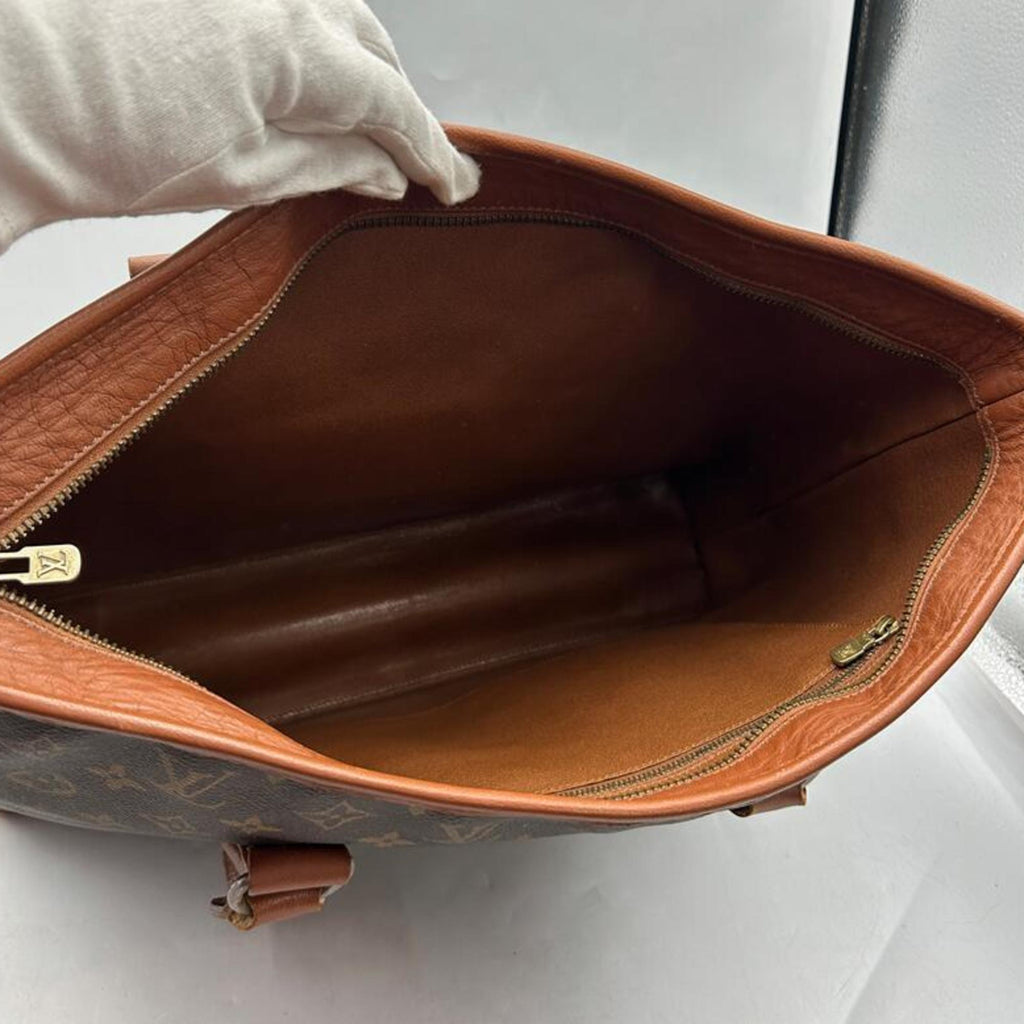Louis Vuitton Monogram Brown Leather Tote Bag