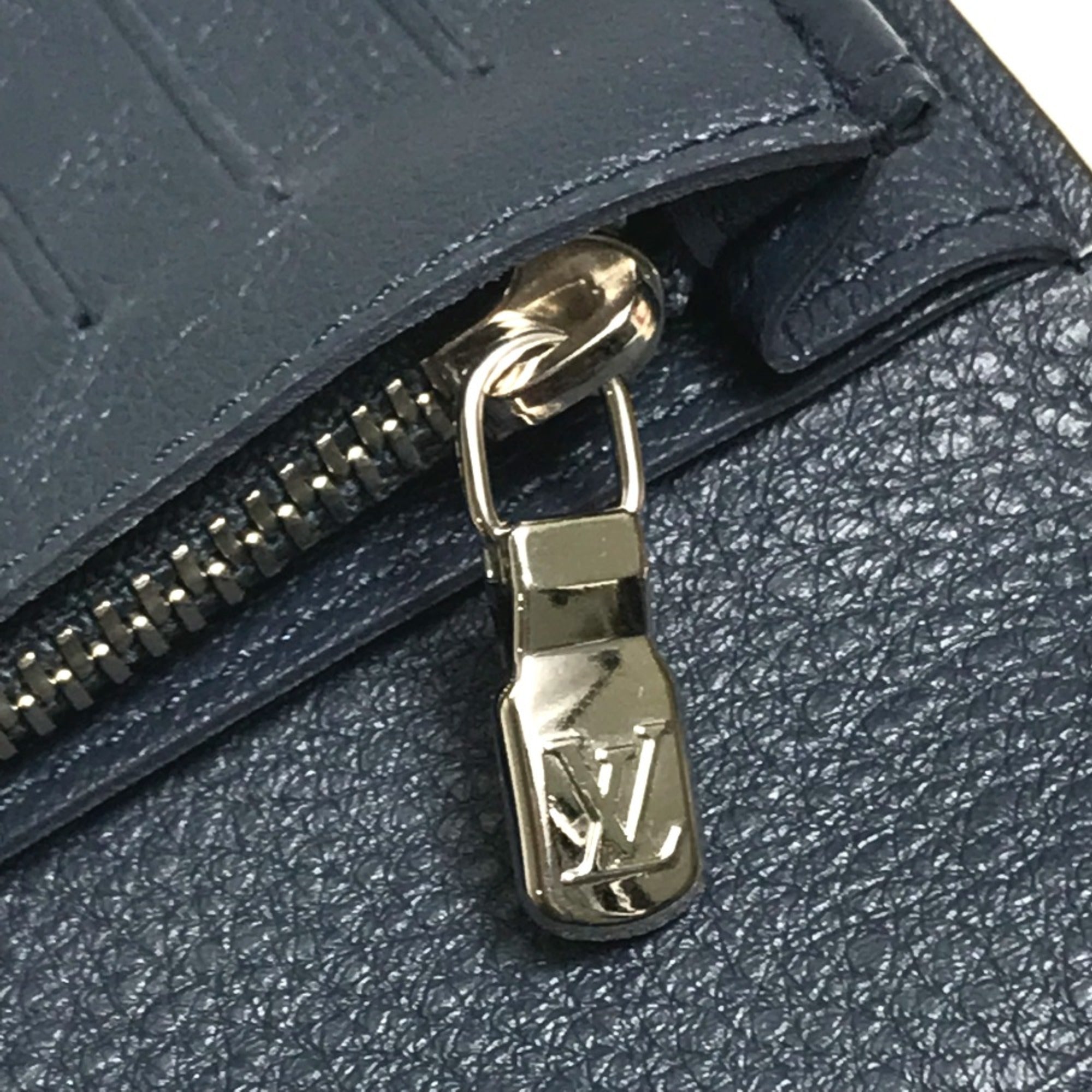 Louis Vuitton Navy Leather Long Wallet