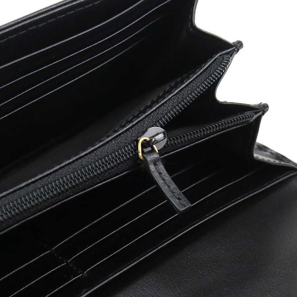 Gucci Black Leather Long Wallet (Bi-Fold) (Pre-Owned)