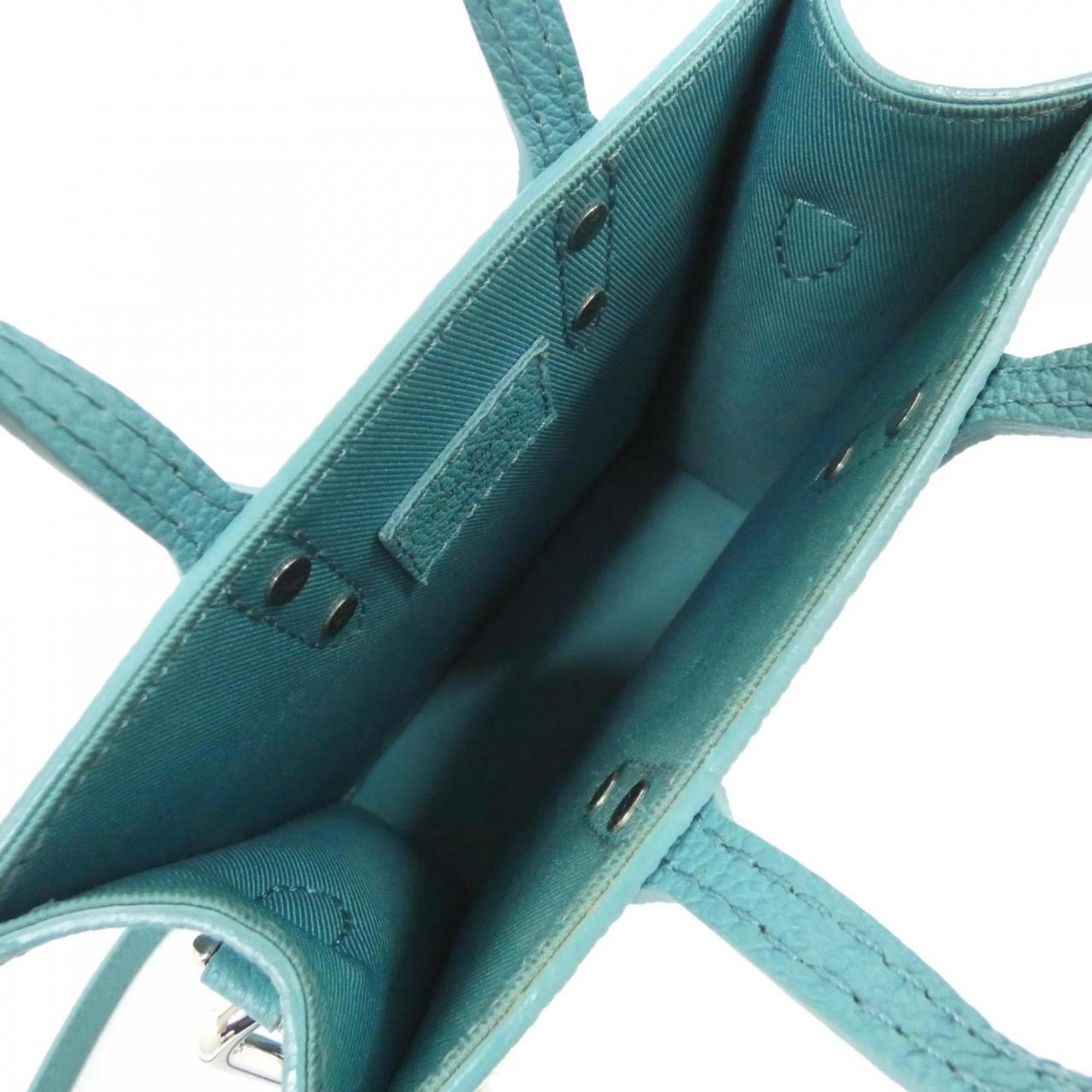 Louis Vuitton Turquoise Leather Handbag