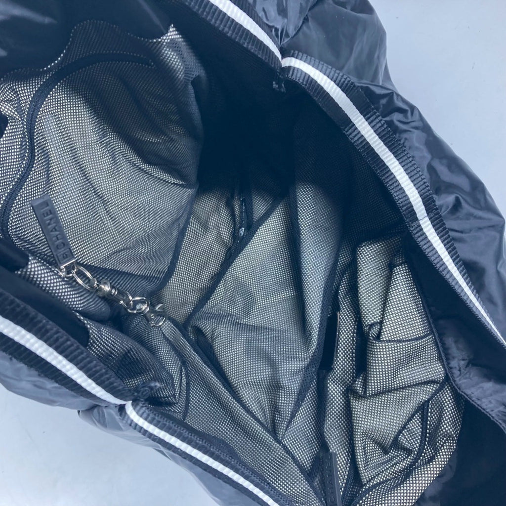 Chanel Black White Nylon Shoulder Bag