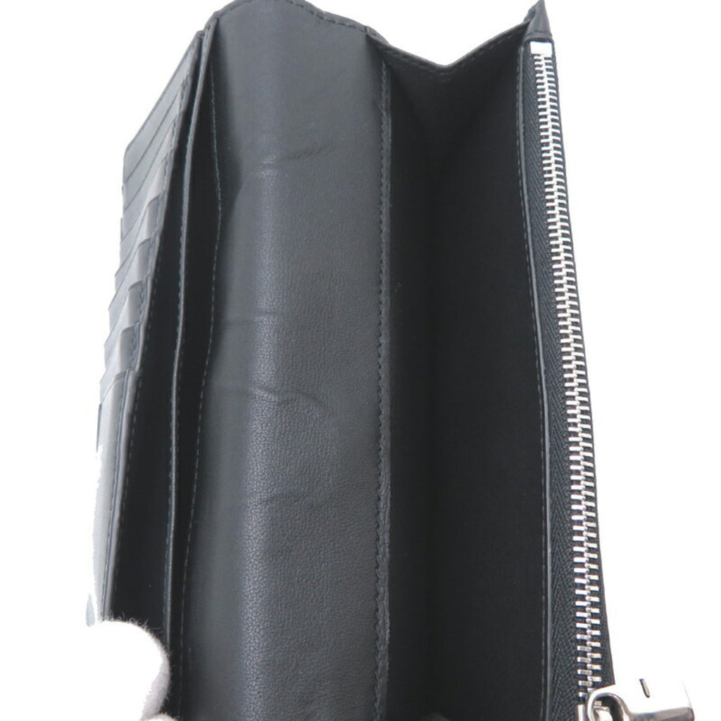 Burberry Black Leather Long Wallet (Bi-Fold)