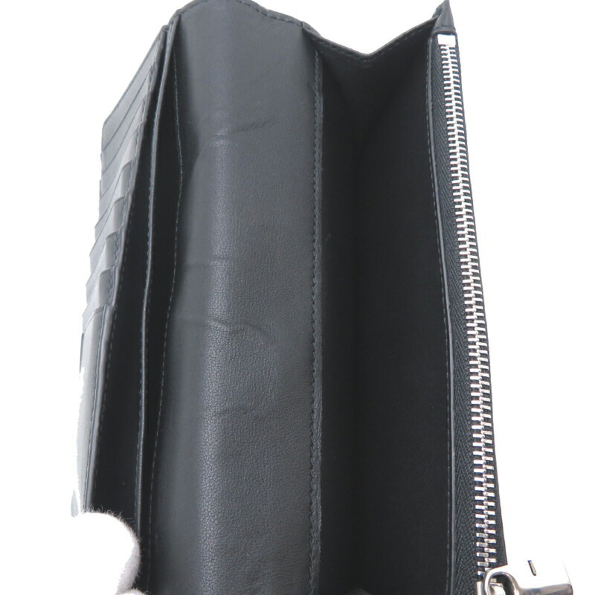 Burberry Black Leather Long Wallet (Bi-Fold)