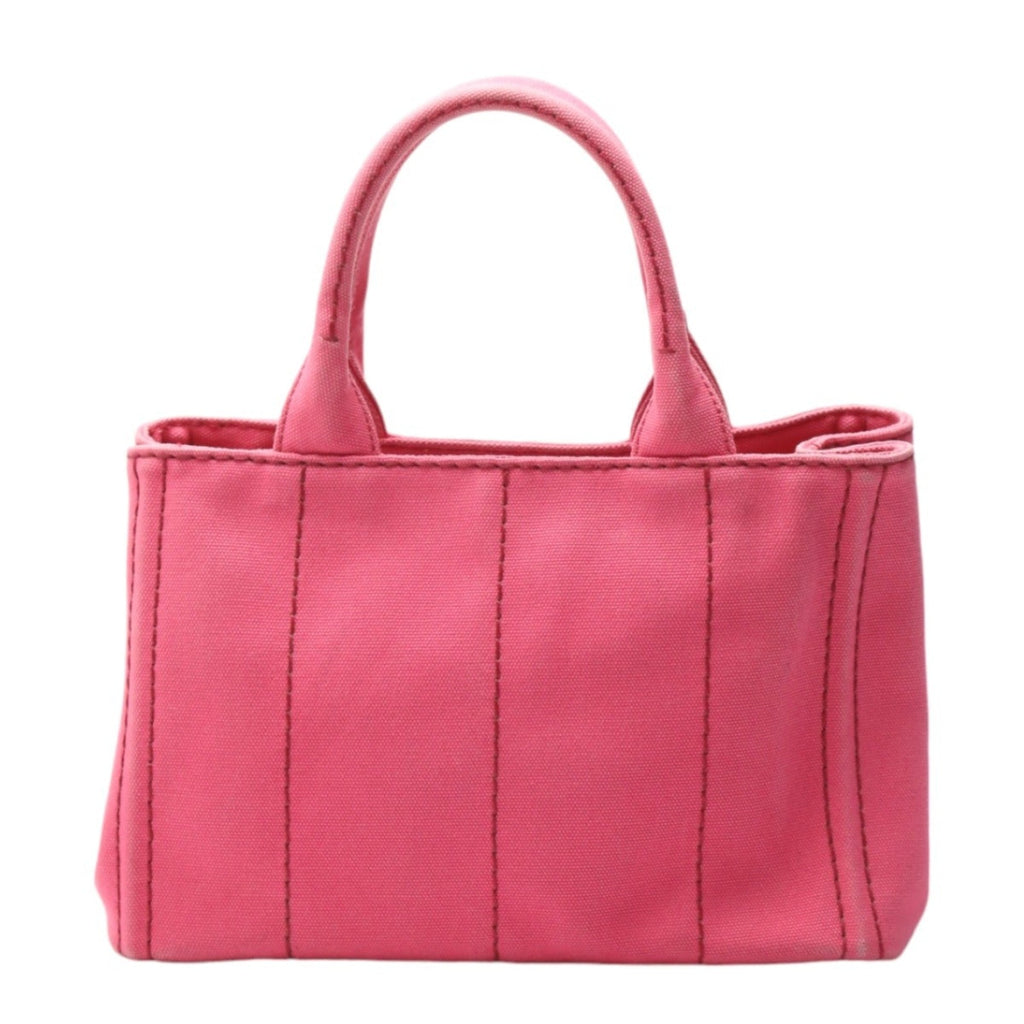Prada Canapa Pink Cotton Canvas Tote Bag