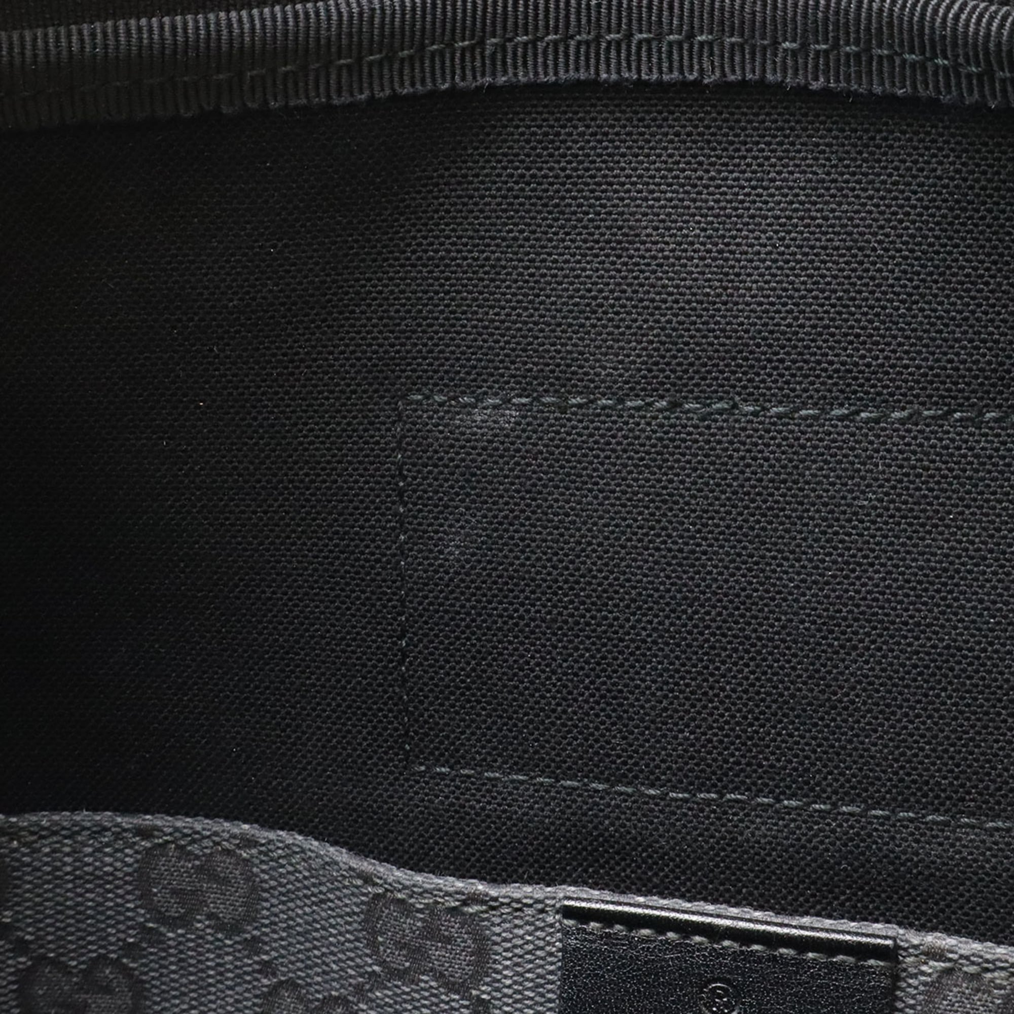Gucci Gg Canvas Black Dark Gray Gg Canvas Handbag Shoulder Bag (Pre-Owned)