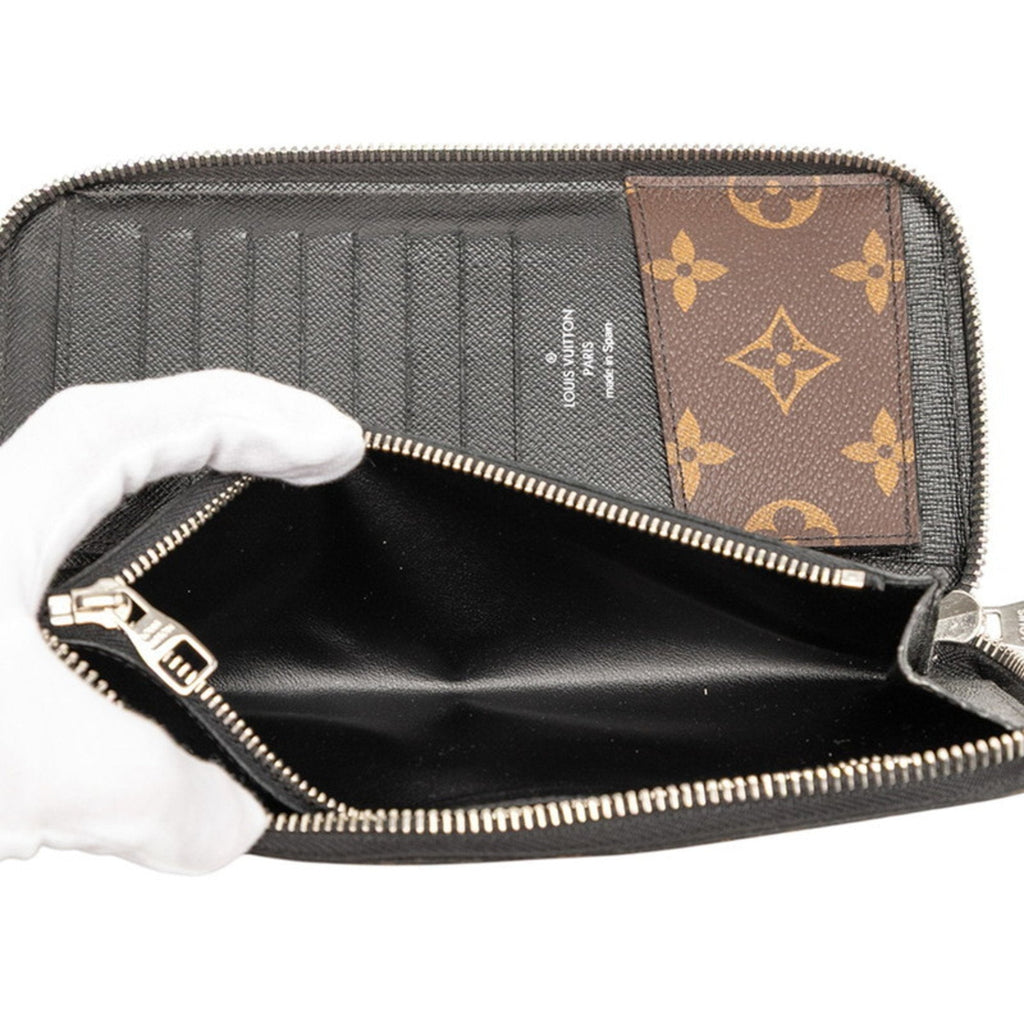 Louis Vuitton Black Brown Noir Pvc Leather Long Wallet