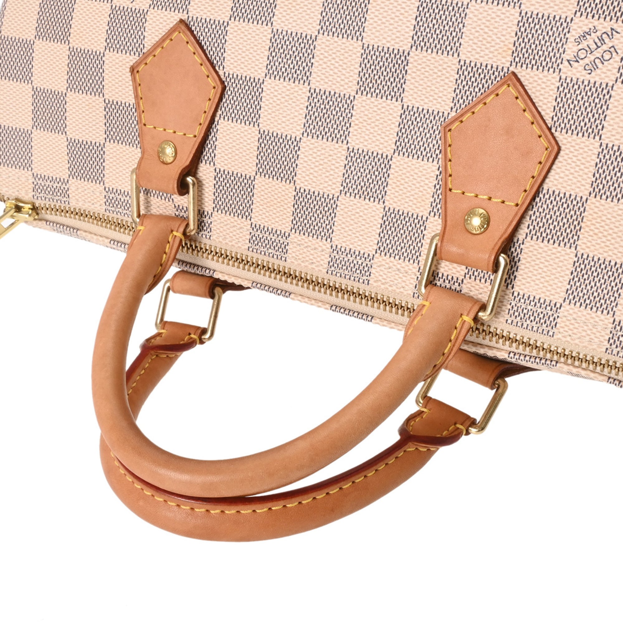 Louis Vuitton White Damier Azur Canvas Handbag