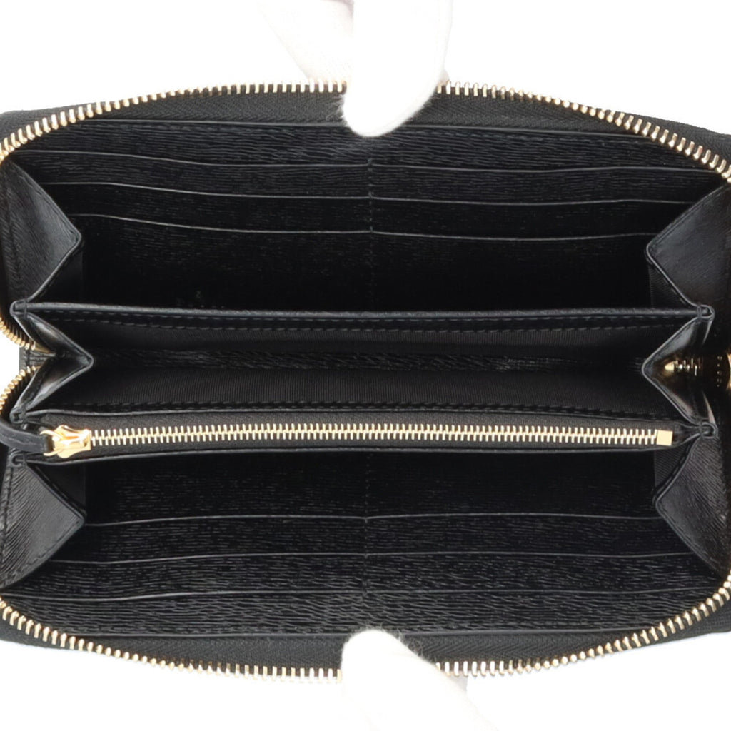 Gucci Black Leather Long Wallet (Bi-Fold) (Pre-Owned)