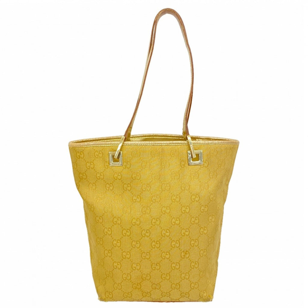 Gucci Gold Canvas Tote Bag (Pre-Owned)