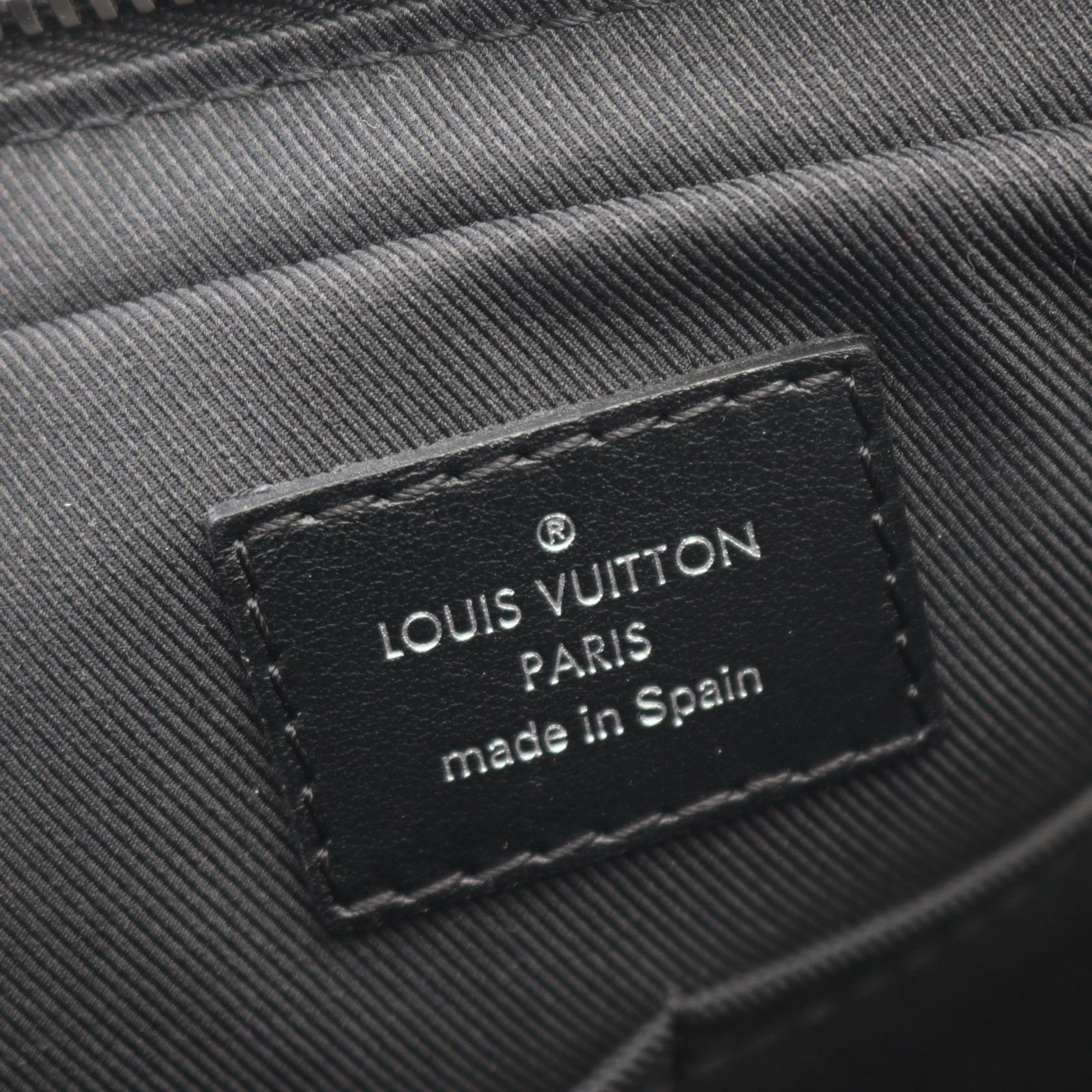 Louis Vuitton Black Damier Graphite Coated Canvas Leather Handbag Shoulder Bag