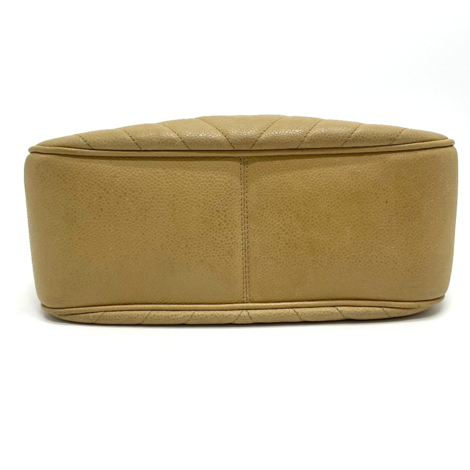 Chanel Beige Leather Shoulder Bag