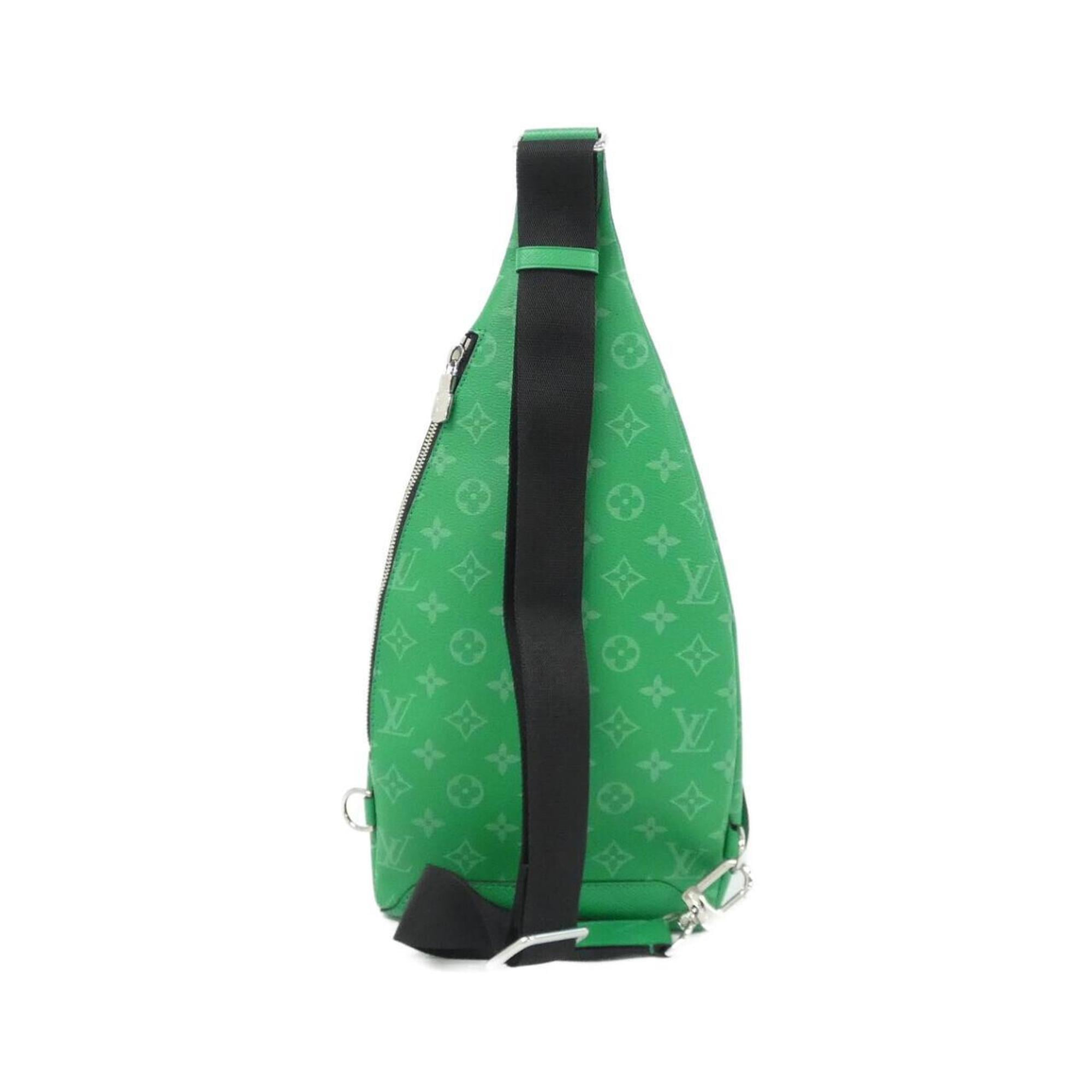 Louis Vuitton Taigarama Vert Coated Canvas Leather Handbag
