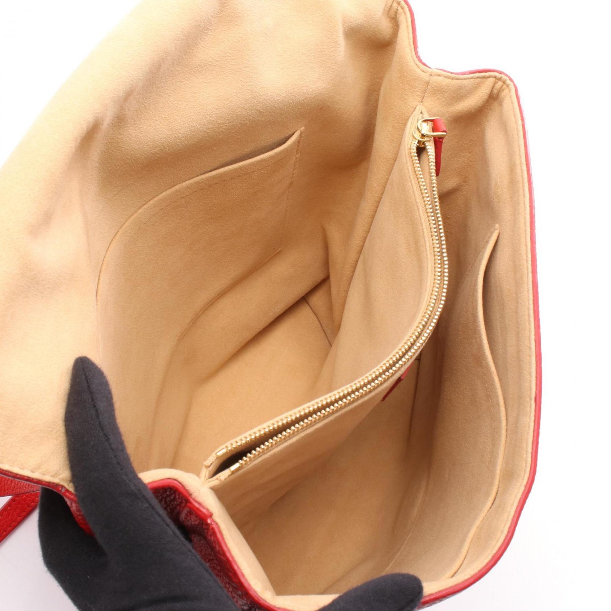 Louis Vuitton Red Color Leather Handbag