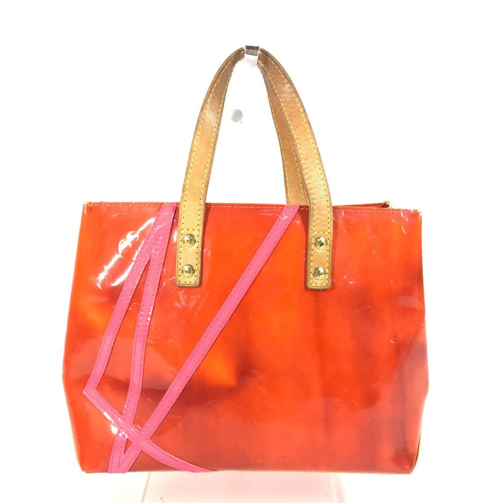 Louis Vuitton Orange Monogram Vernis Handbag Tote Bag