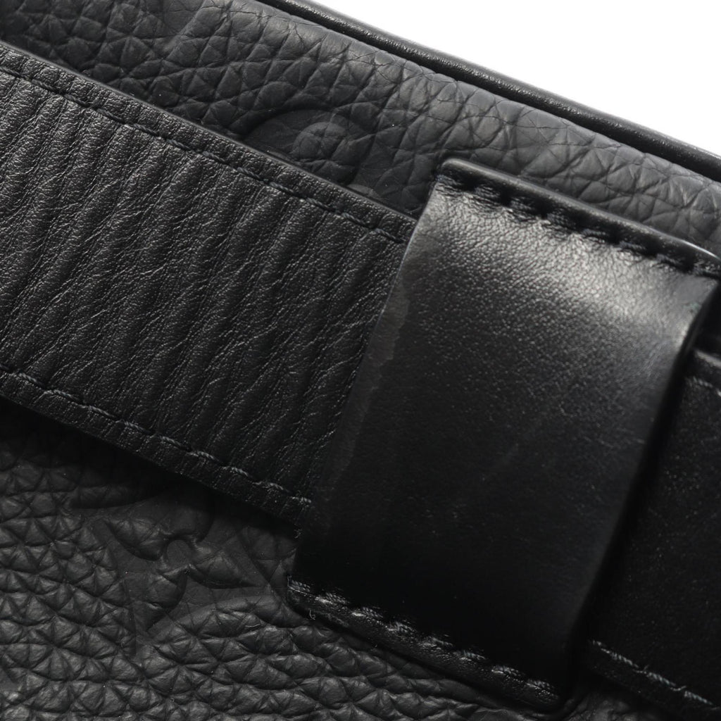 Louis Vuitton Black Noir Leather Fanny Pack Pochette