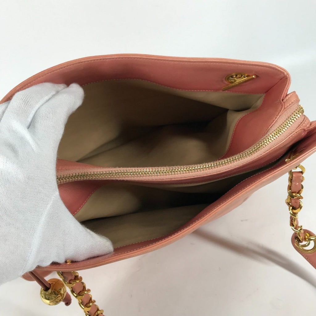 Chanel Pink Leather Shoulder Bag Tote Bag