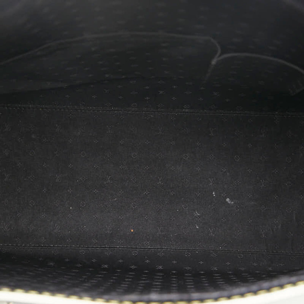 Louis Vuitton Black Noir Leather Handbag Tote Bag