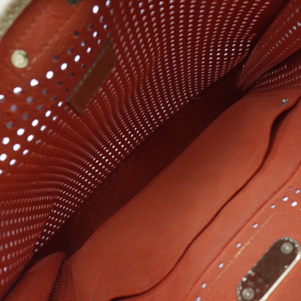 Louis Vuitton Brown Galle Orange Monogram Perforated Shoulder Bag