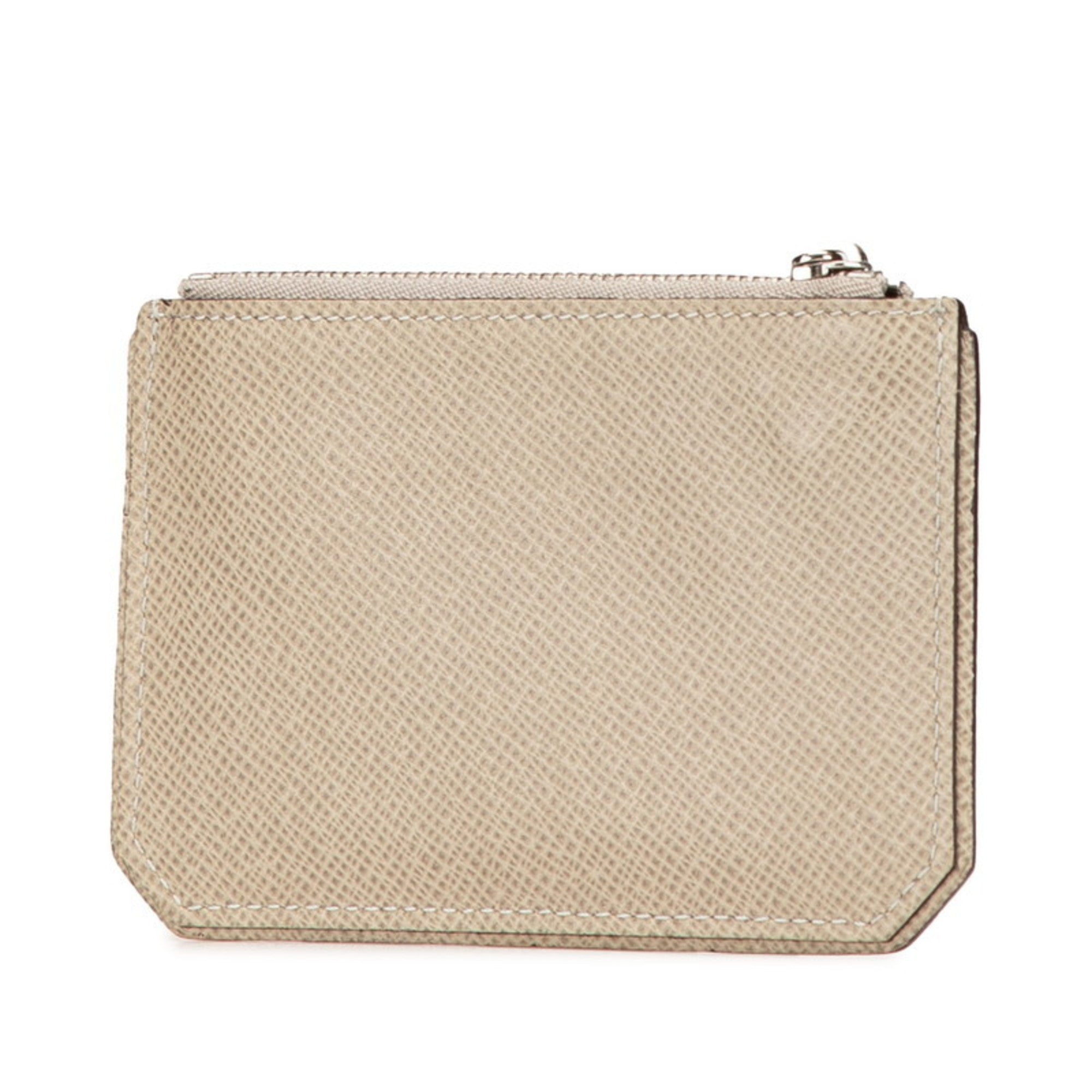 Louis Vuitton Beige Leather Coin Purse/Coin Case