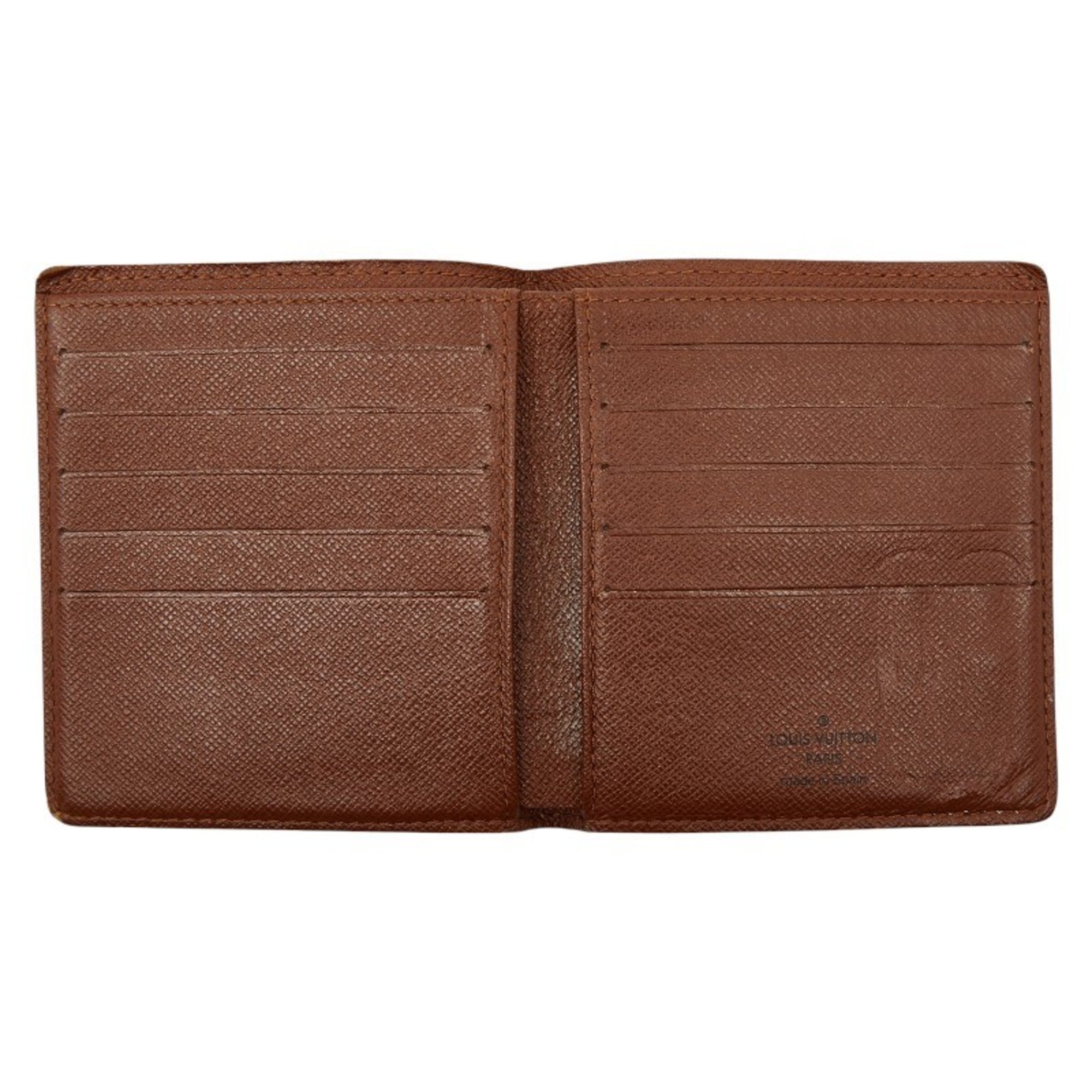 Louis Vuitton Brown Pvc Leather Bill Wallet