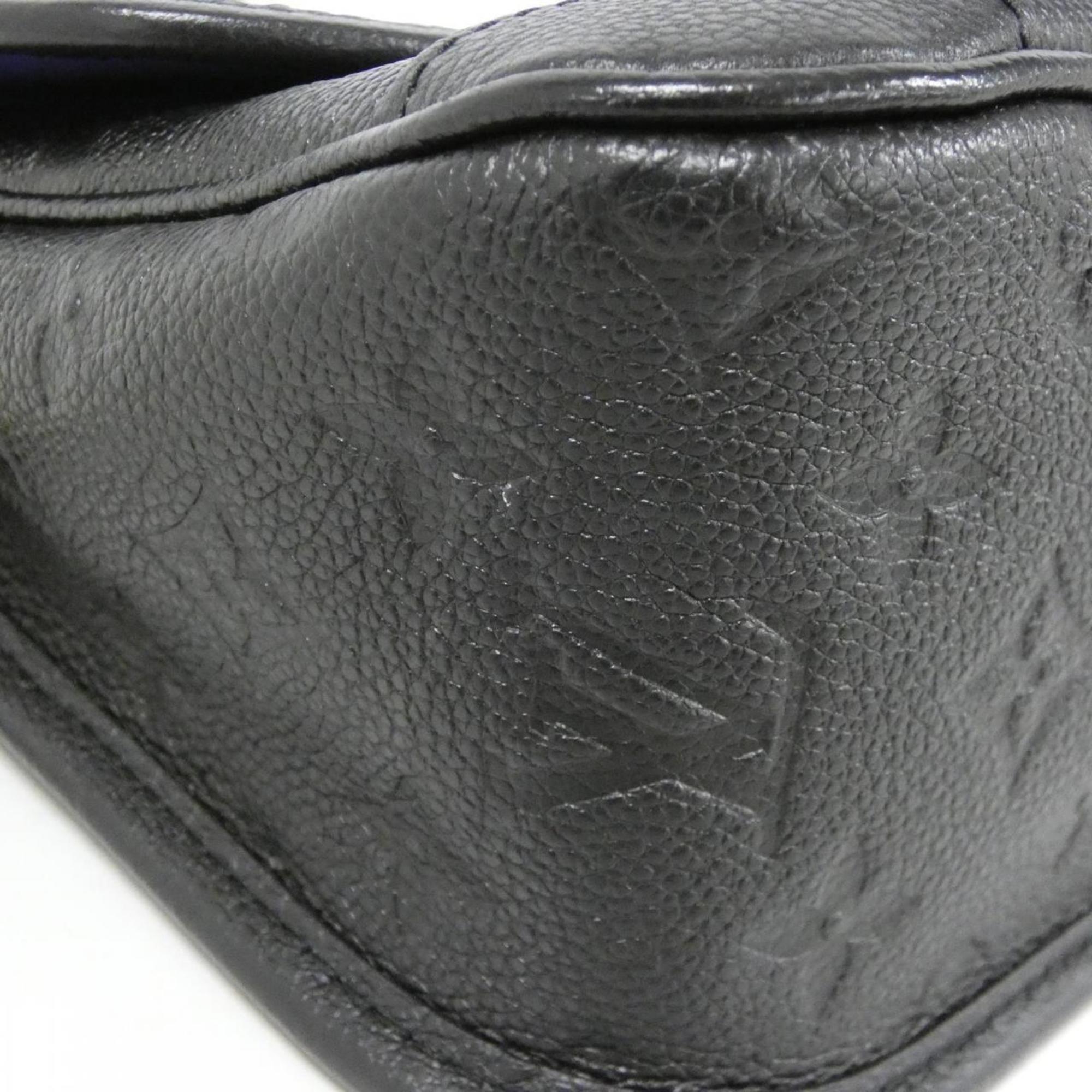 Louis Vuitton Bicolor Black Leather Shoulder Bag