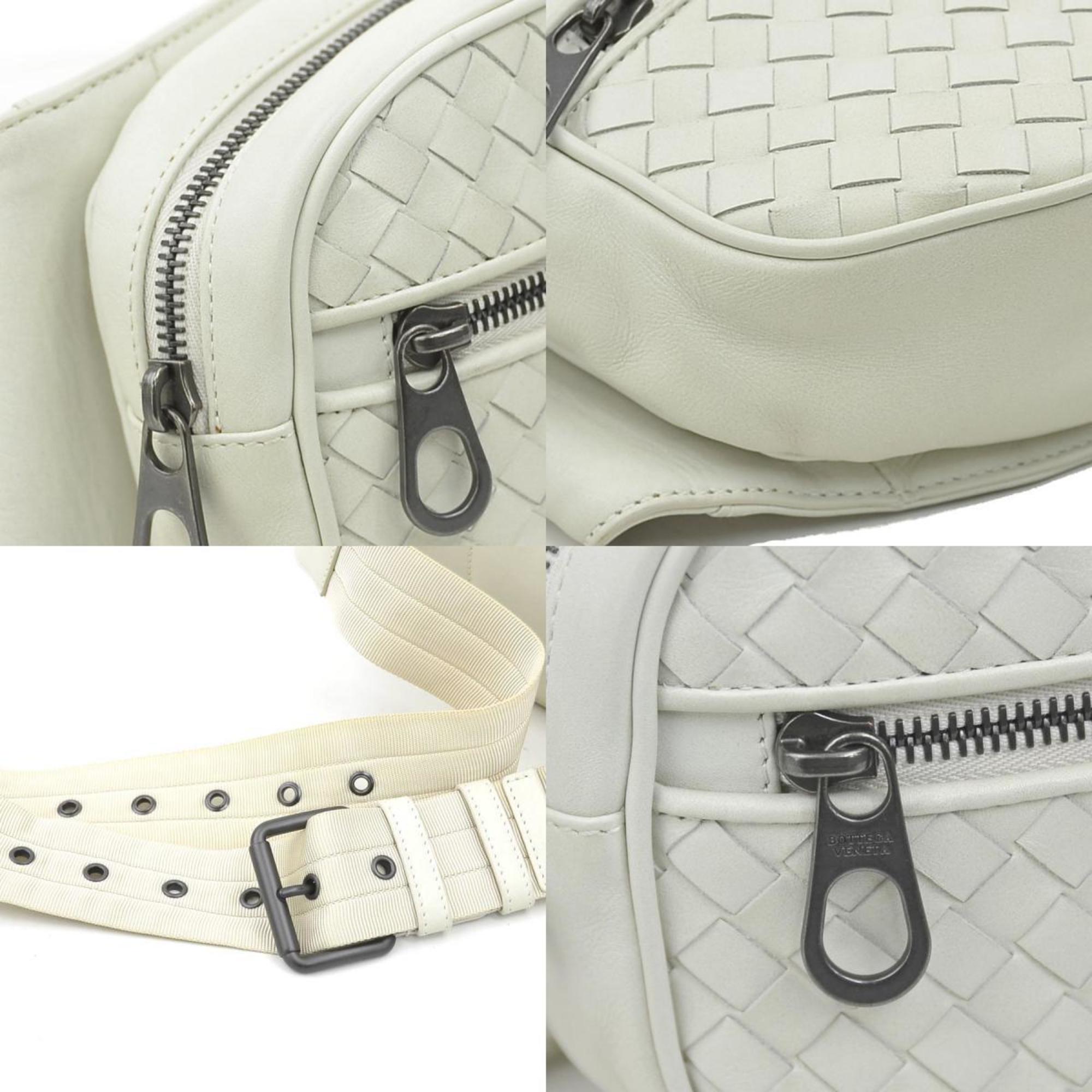 Bottega Veneta Ivory Intrecciato Fanny Pack