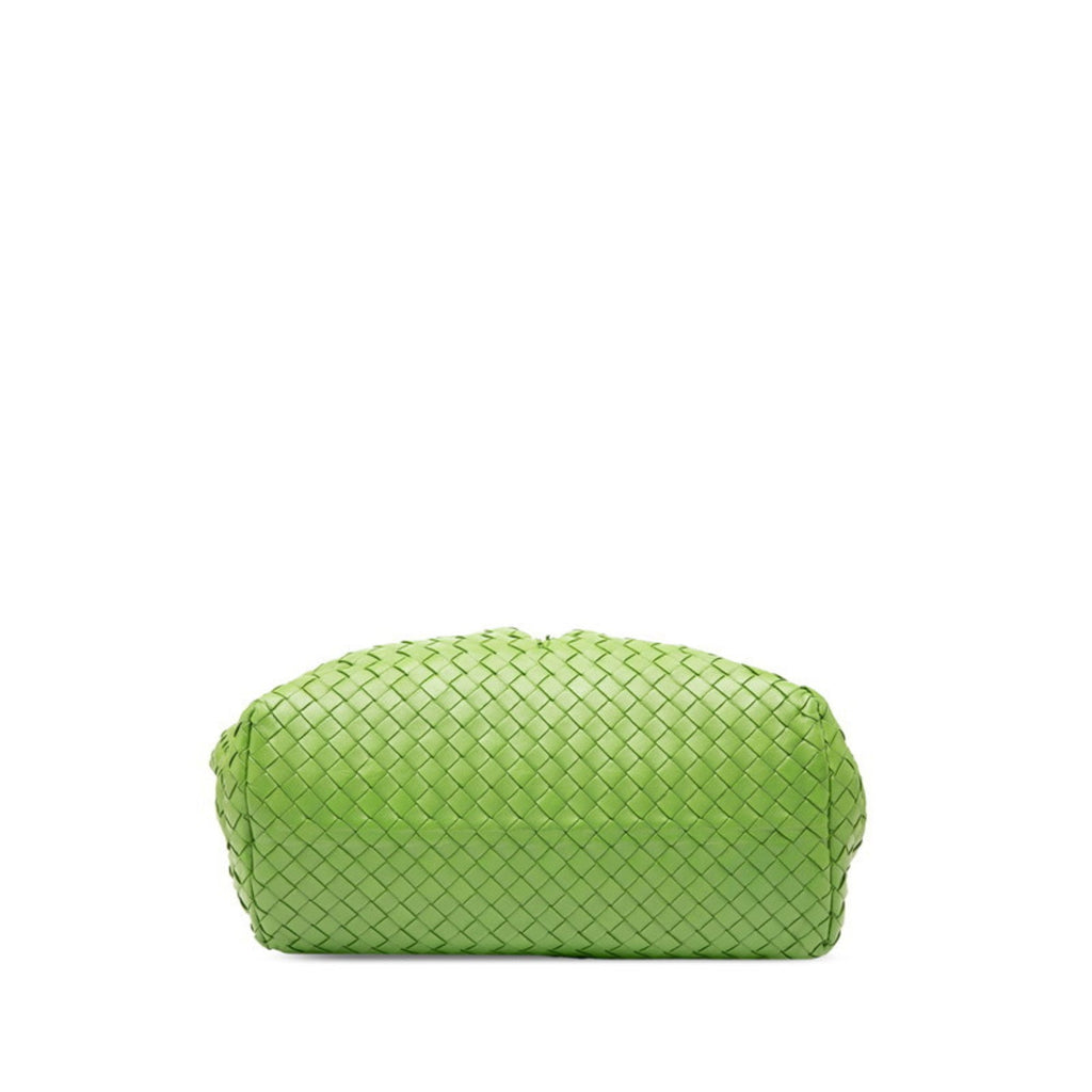 Bottega Veneta Gray Green Leather Shoulder Bag Tote Bag