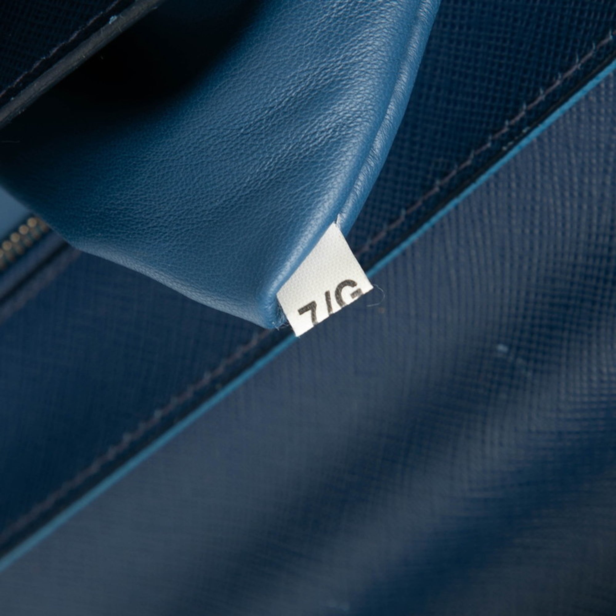 Prada Blue Leather Handbag Shoulder Bag