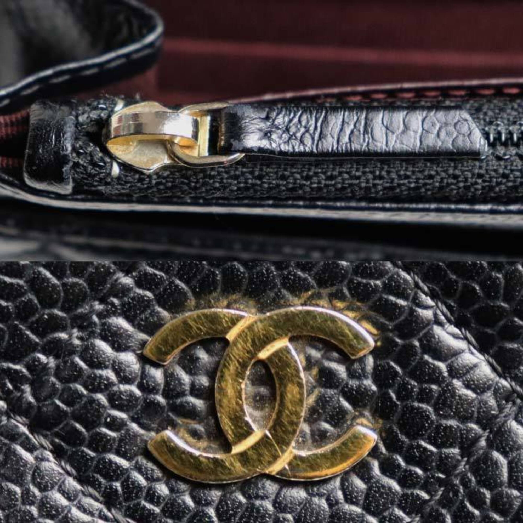 Chanel Black Leather Shoulder Bag