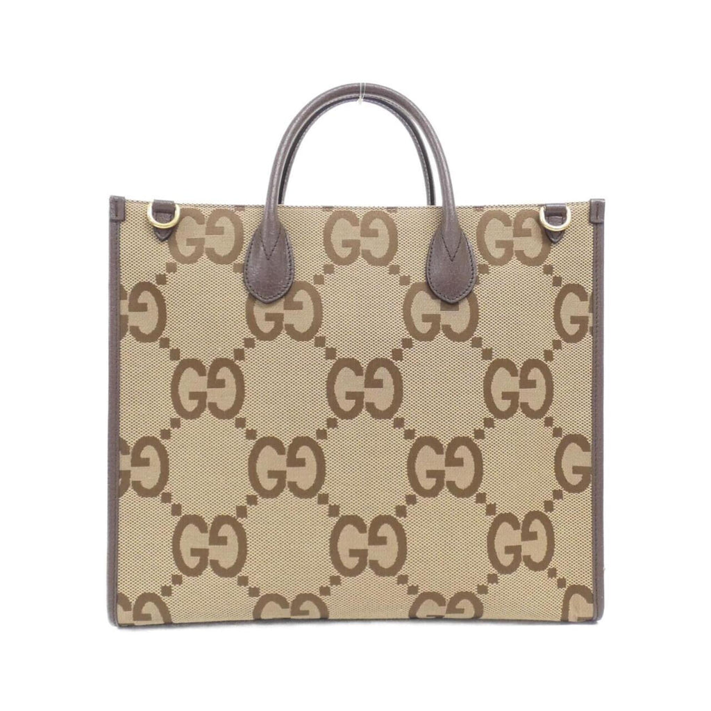 Gucci Brown Camel Gg Canvas Handbag (Pre-Owned)