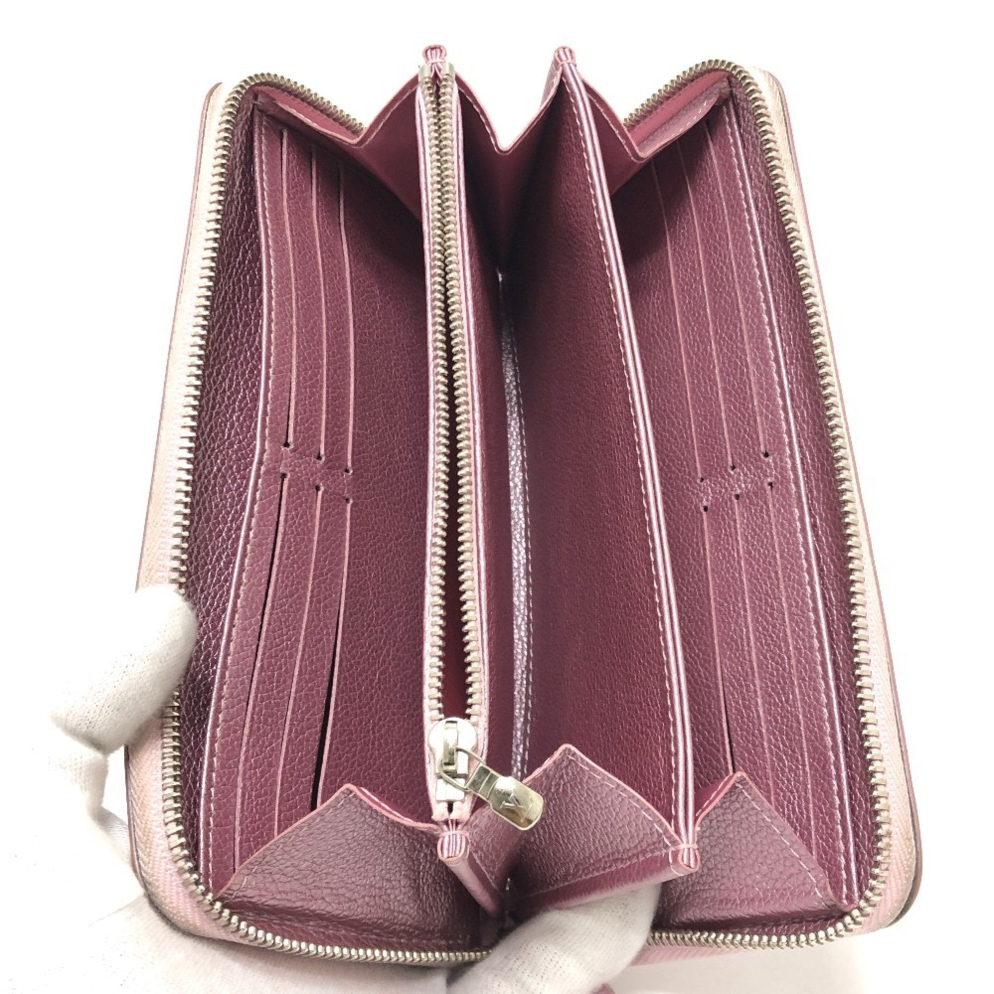 Louis Vuitton Metallic Pink Leather Long Wallet