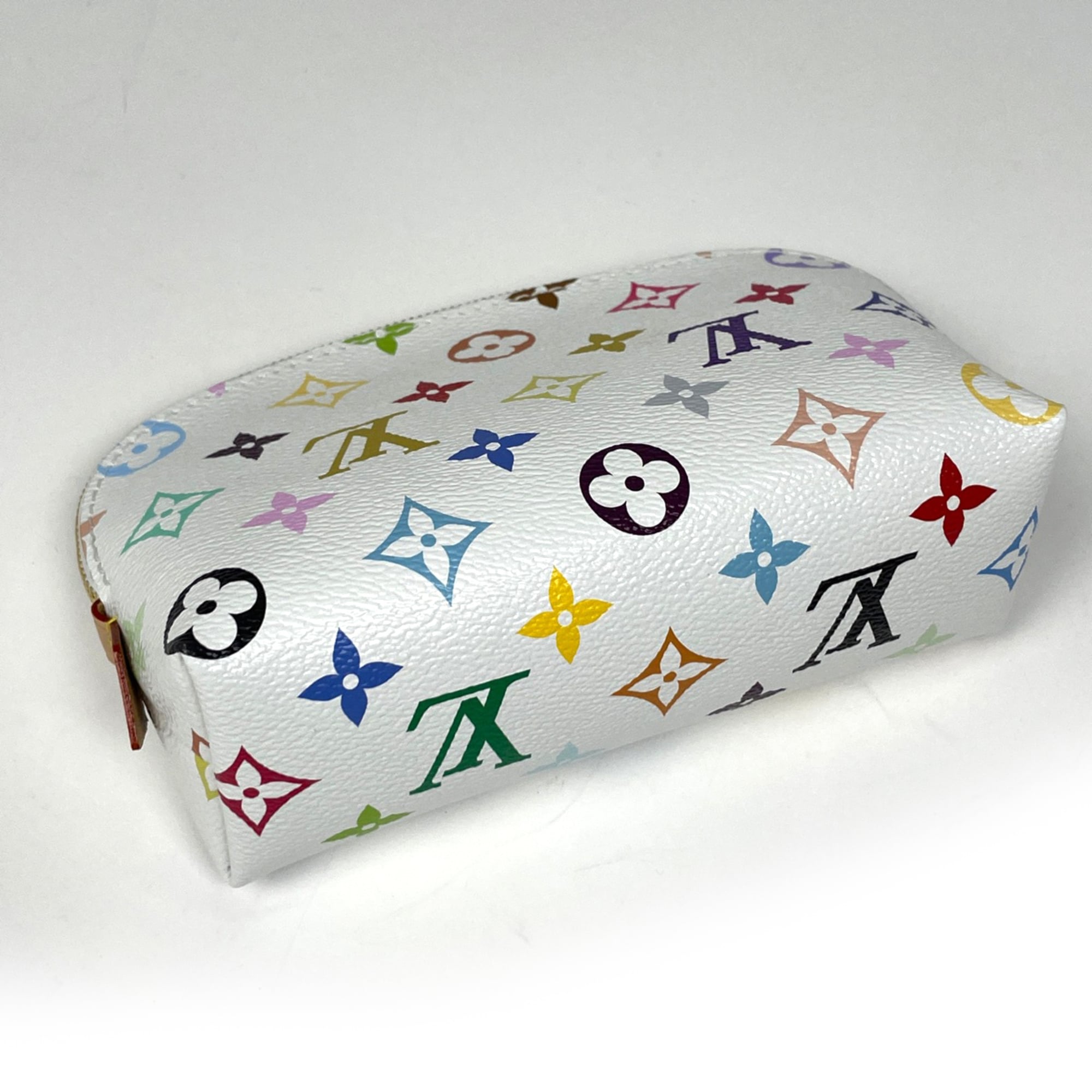 Louis Vuitton Blanc White Monogram Multicolore Pochette Pouch